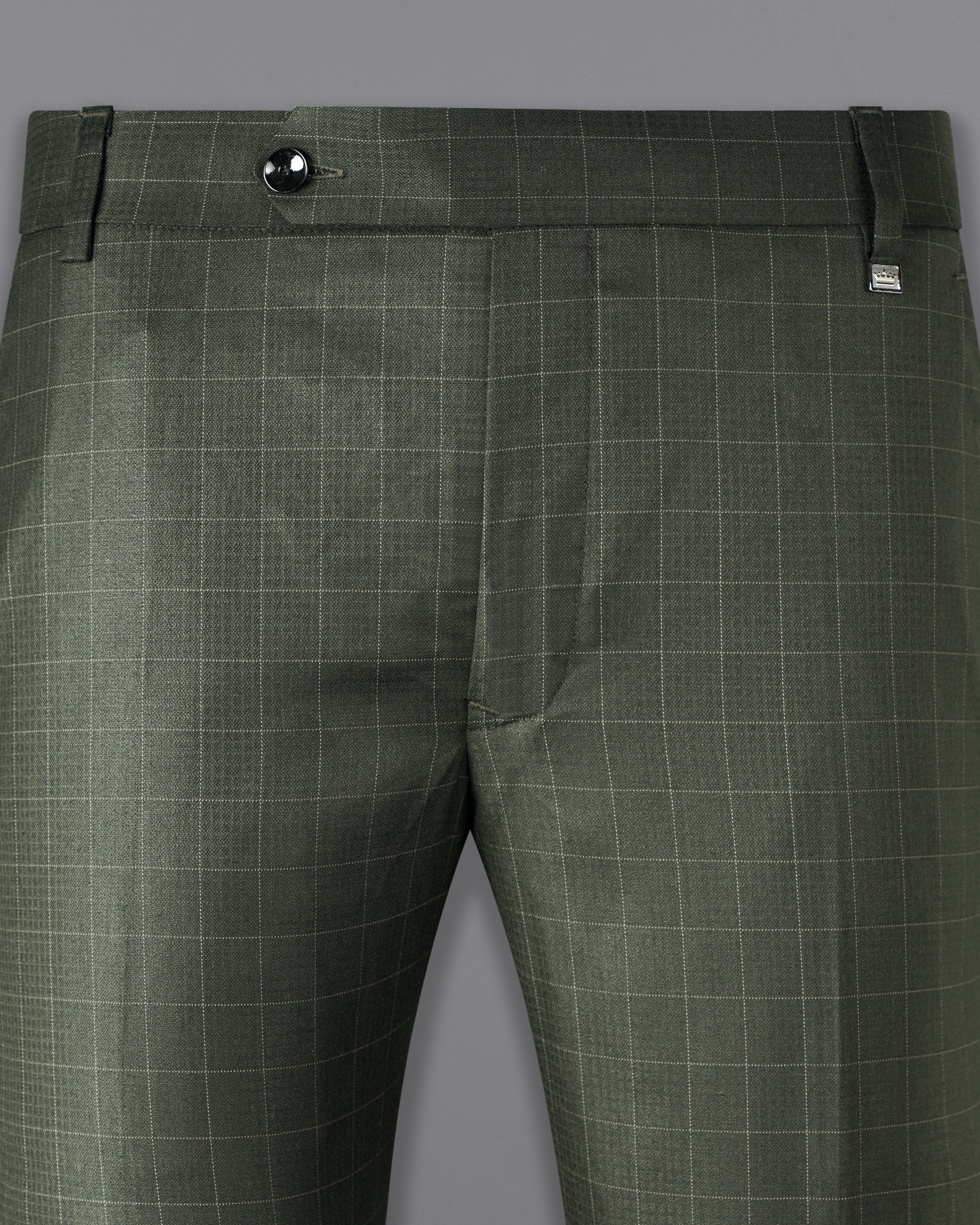 Dune Dark Green Subtle Checkered Pant T2706-28, T2706-30, T2706-32, T2706-34, T2706-36, T2706-38, T2706-40, T2706-42, T2706-44