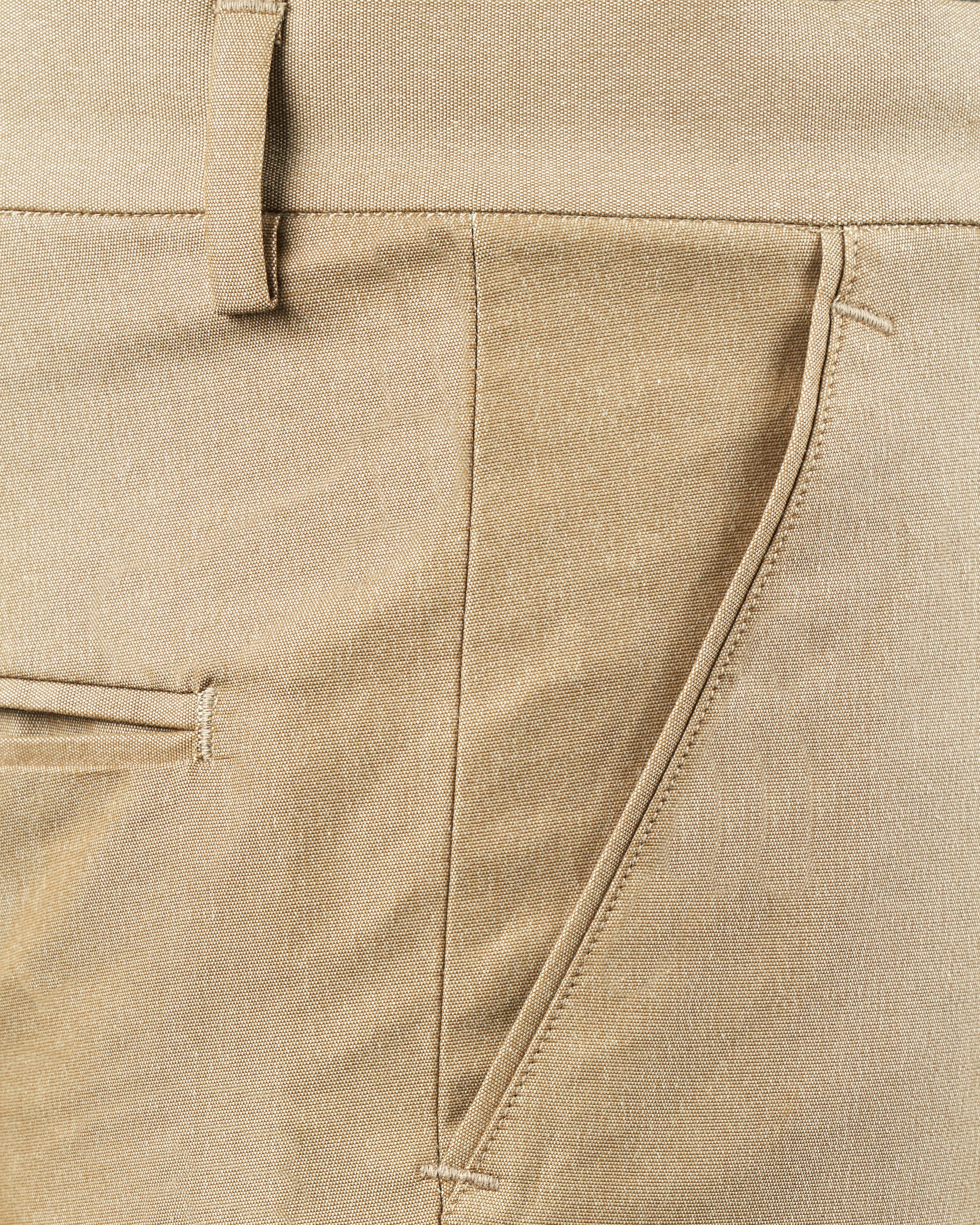 Buy Light Brown Premium Cotton-Linen Men's Trousers-North Republic