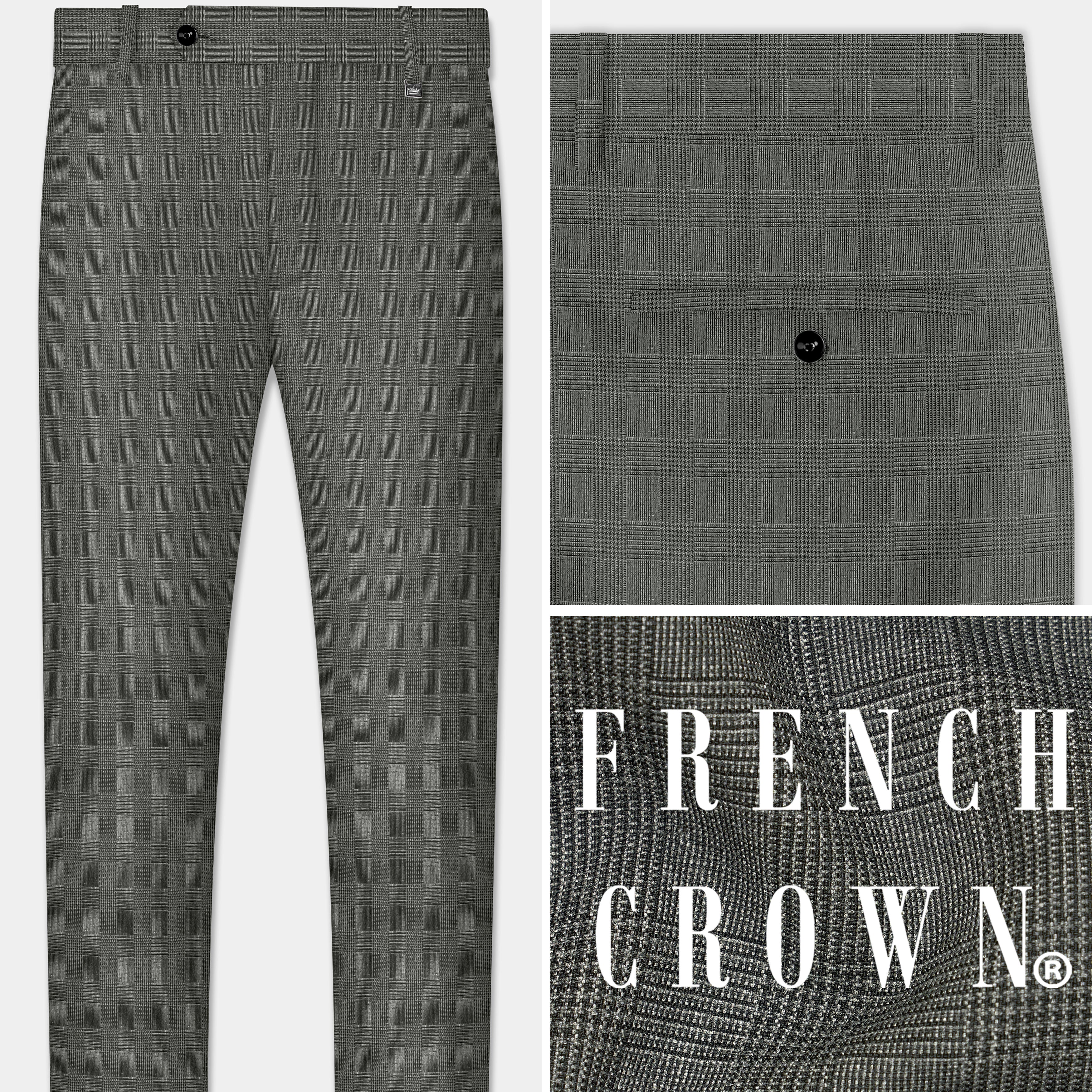 Slim Fit Suit trousers - Dark grey marl - Men | H&M IN