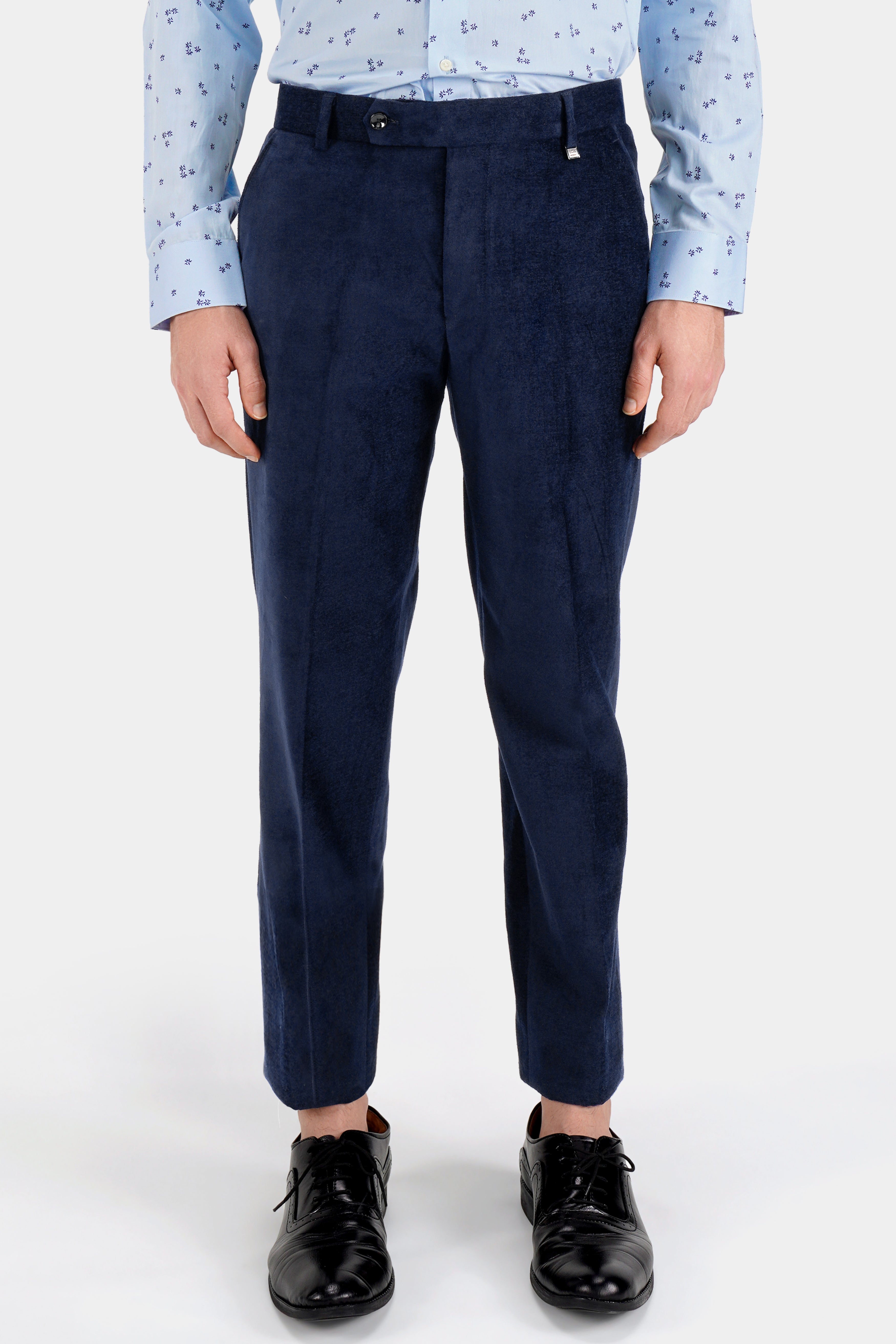 Men's dark blue cord velvet trousers – Varteks d.d.