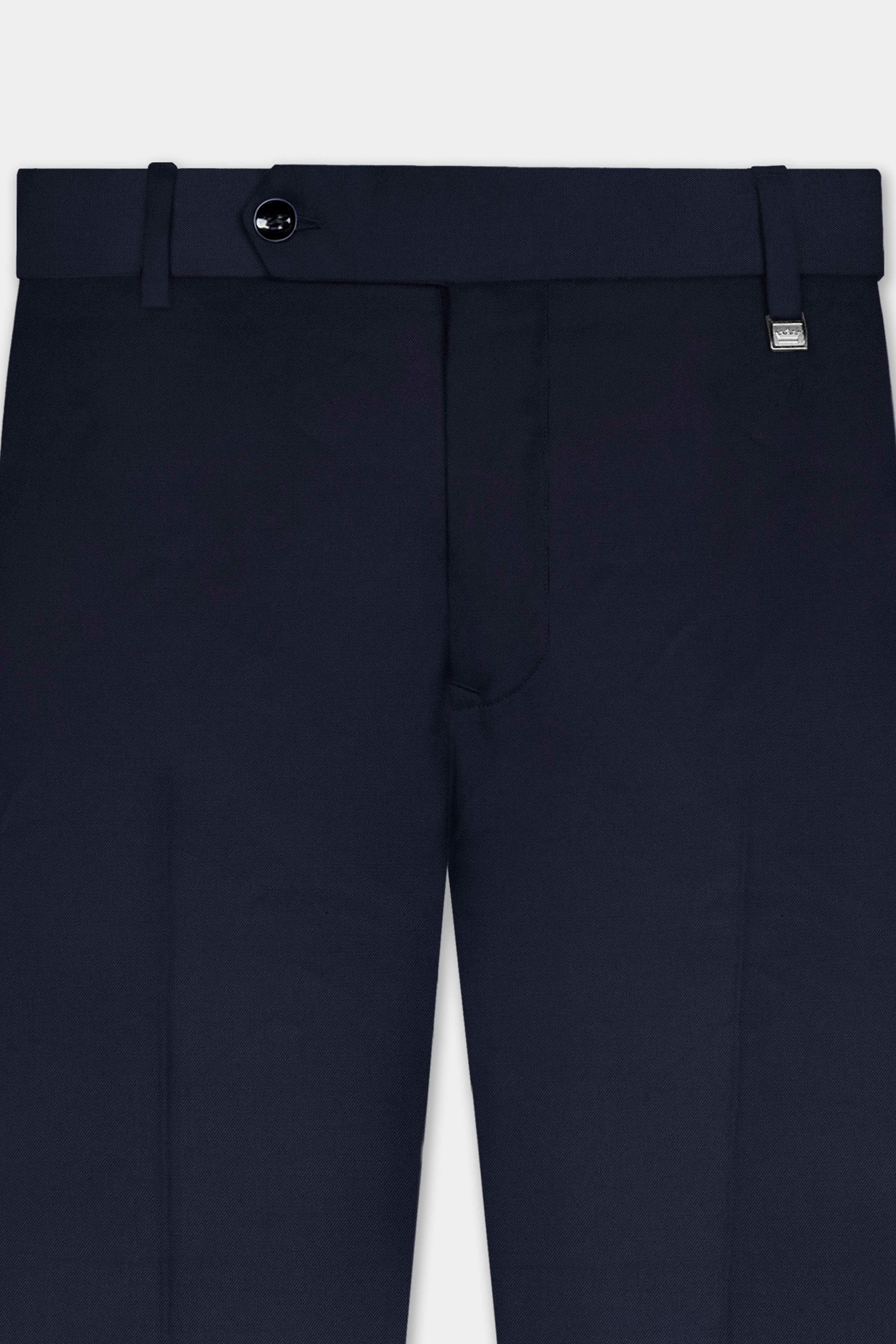 Mirage Blue Wool Rich Pant