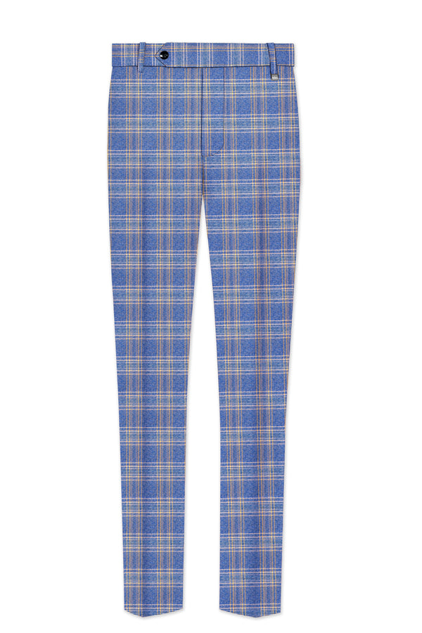 Waikawa Blue Plaid Wool Rich Pant