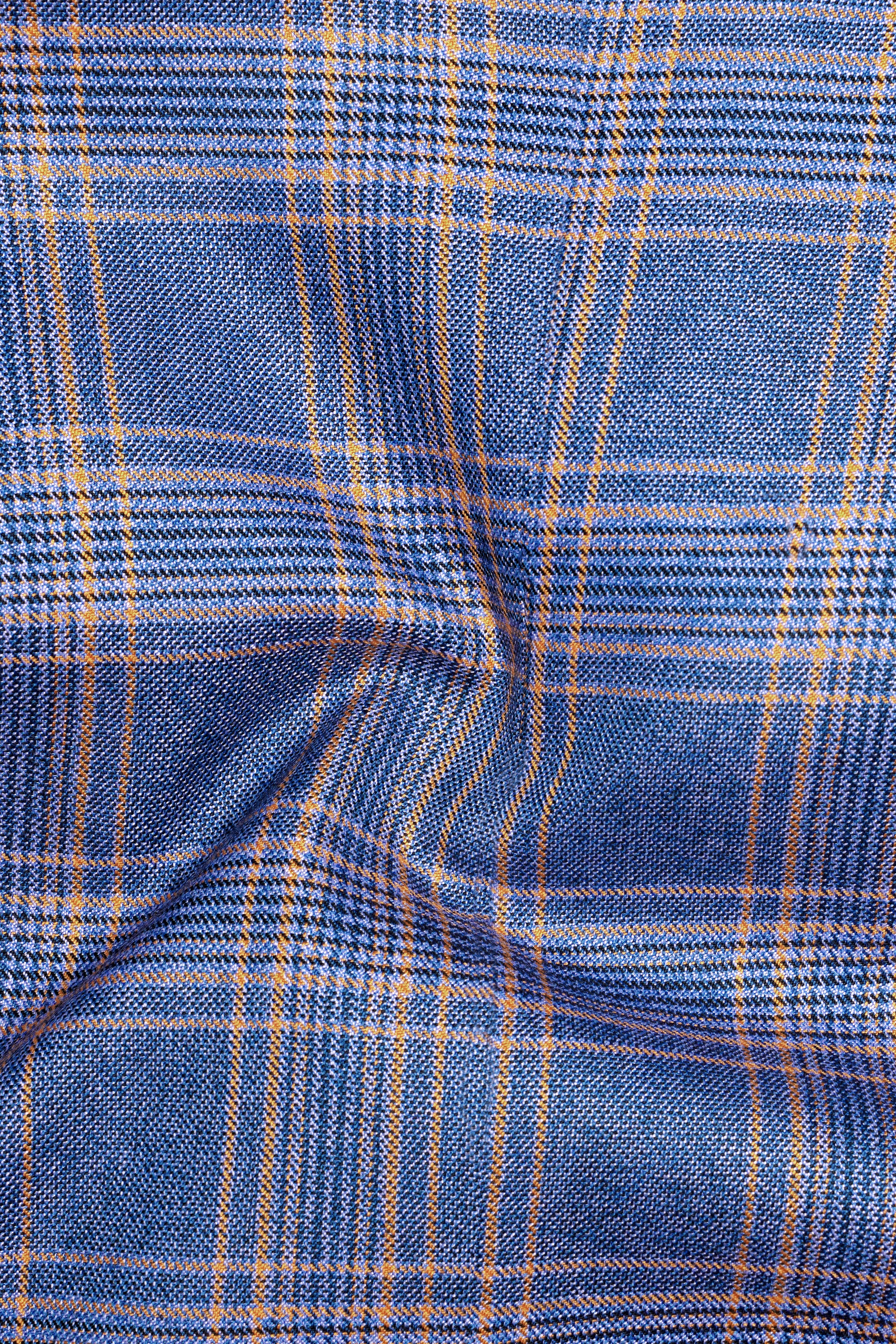 Waikawa Blue Plaid Wool Rich Pant
