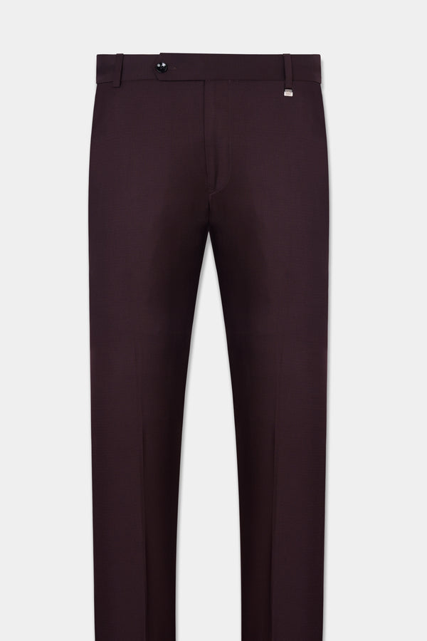 Eclipse Maroon Wool Rich  Pant