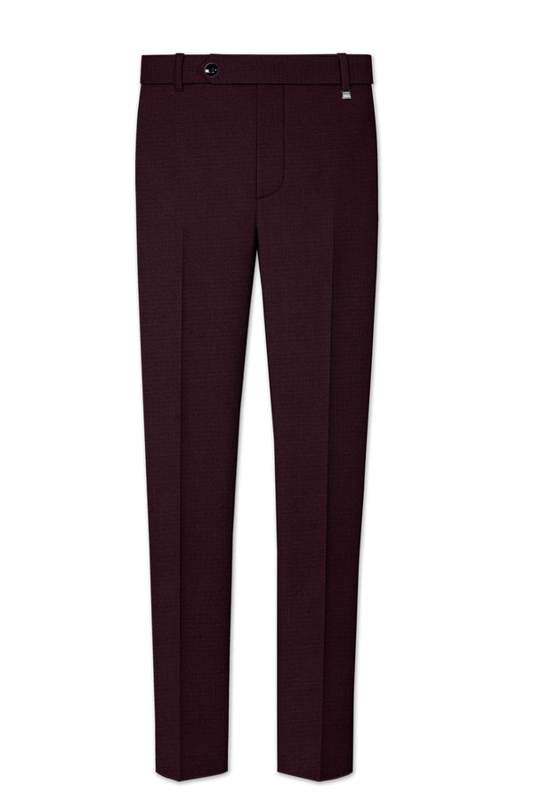 Eclipse Maroon Wool Rich  Pant