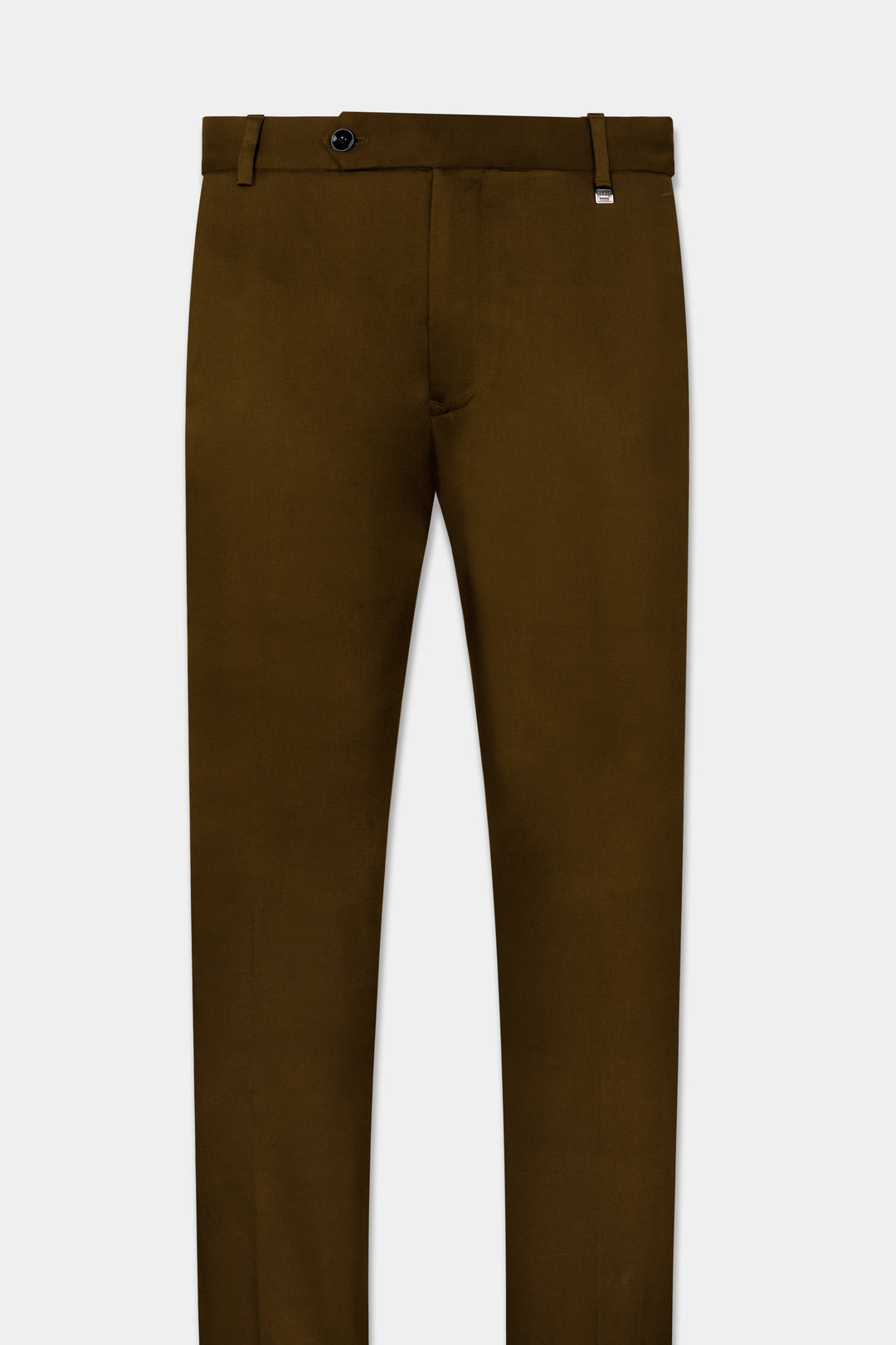 Buy OnlineSpykar Men Brown Cotton Slim Fit Ankle Length Plain Trousers