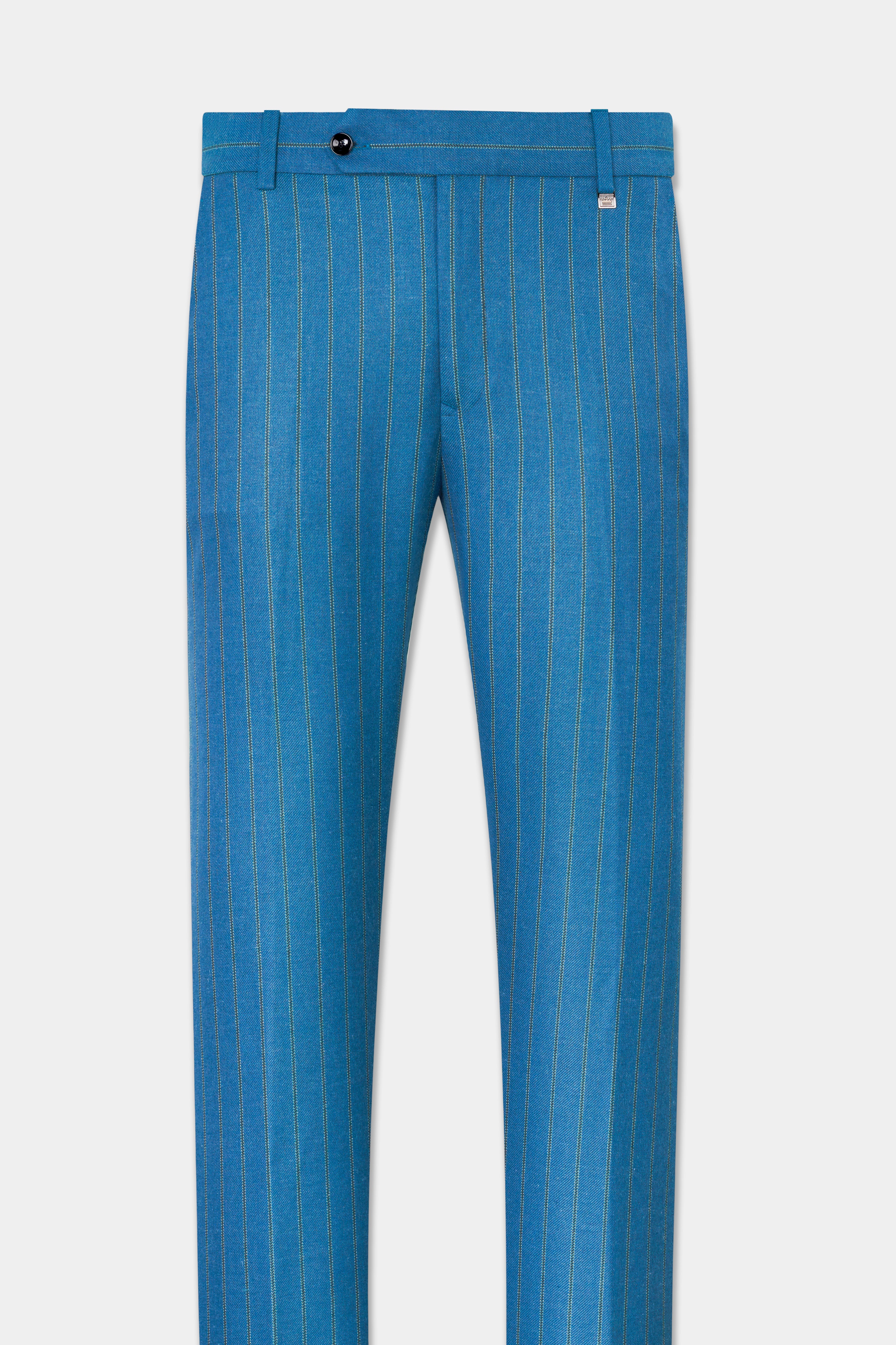 Glacial Blue Striped Tweed Pant T2800-28, T2800-30, T2800-32, T2800-34, T2800-36, T2800-38, T2800-40, T2800-42, T2800-44