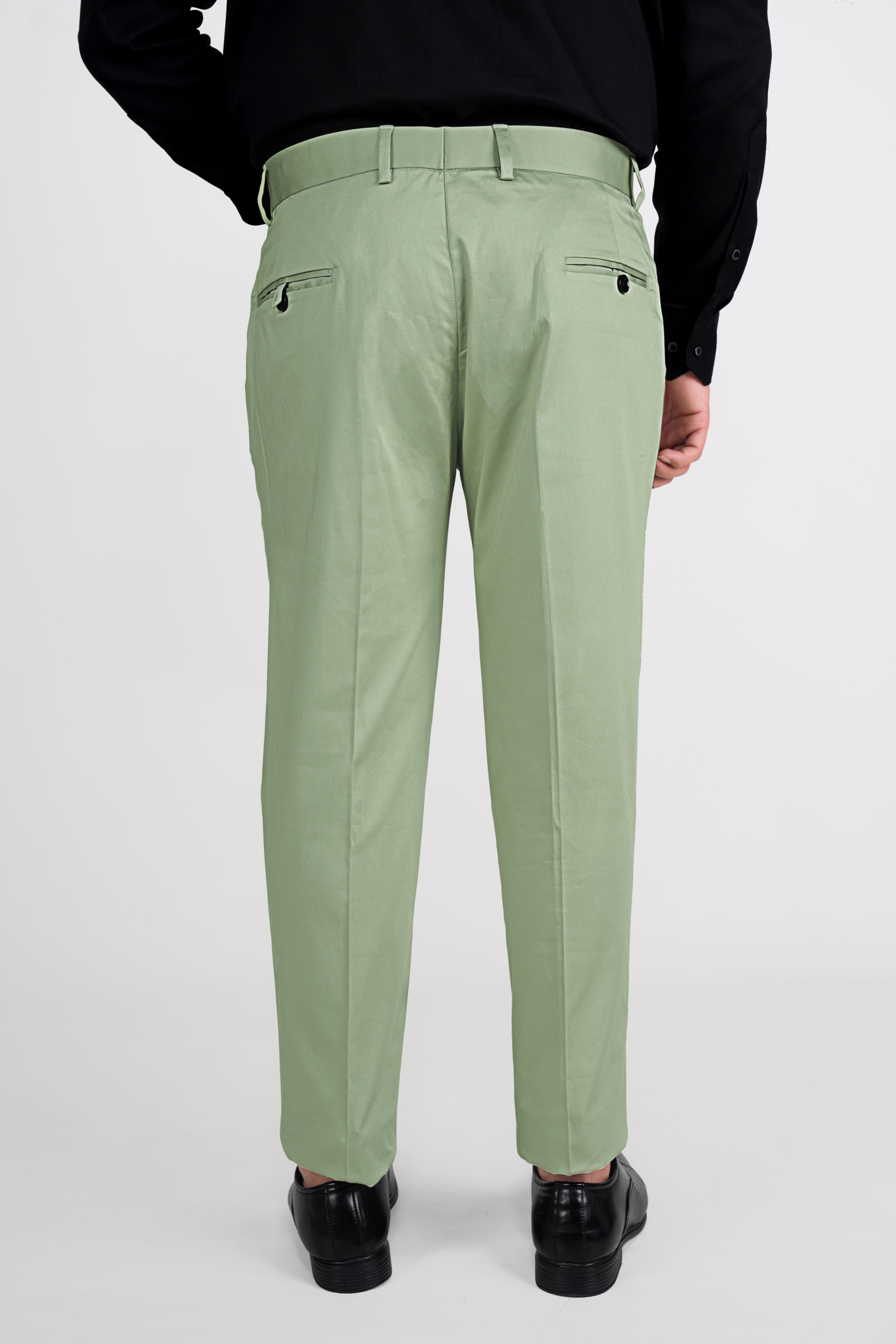 Asparagus Green with Horizontal Stitches Premium Cotton Pant T2814-28, T2814-30, T2814-32, T2814-34, T2814-36, T2814-38, T2814-40, T2814-42, T2814-44