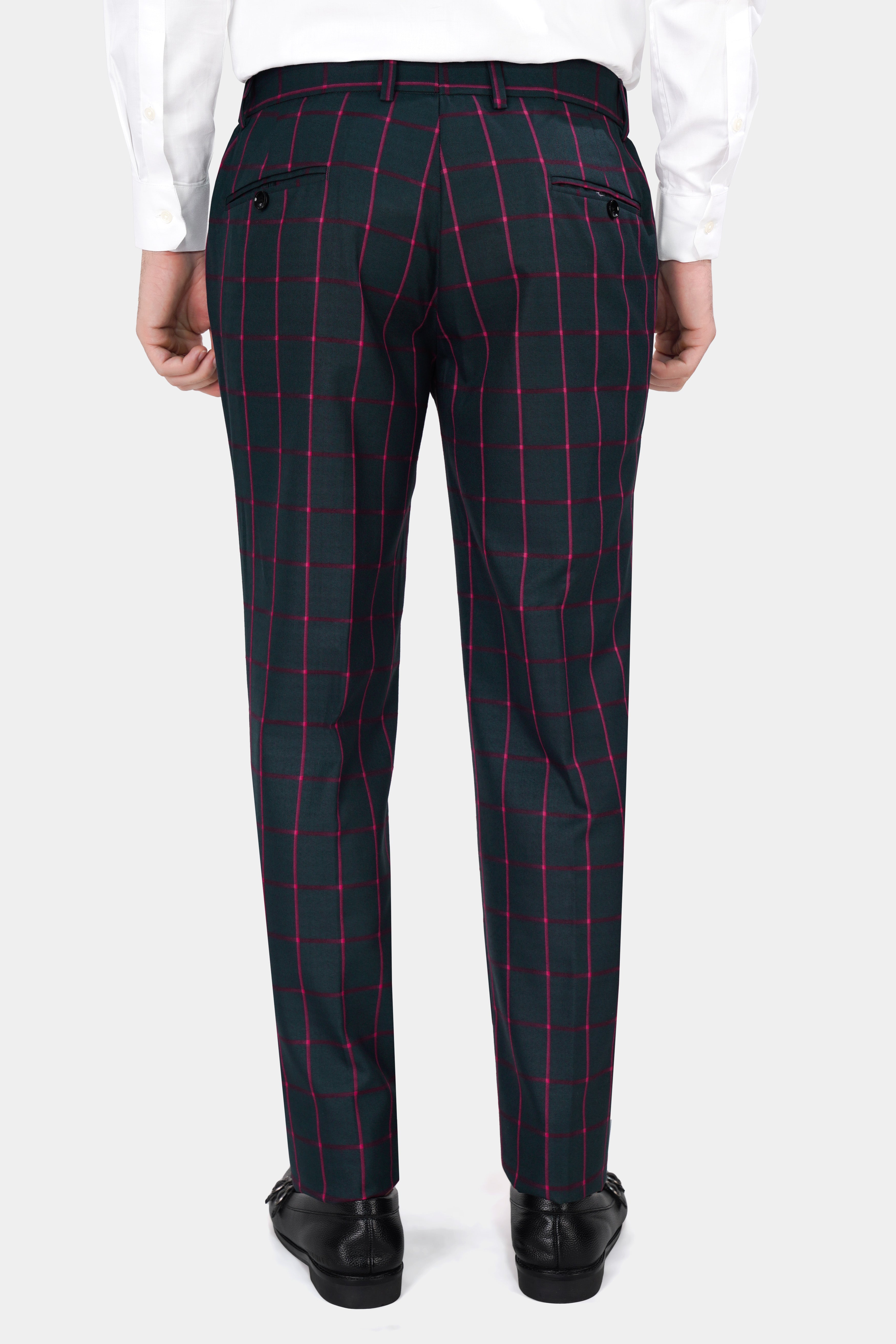 Outer Space Gray Checkered Wool Rich Pant T2843-SW-28, T2843-SW-30, T2843-SW-32, T2843-SW-34, T2843-SW-36, T2843-SW-38, T2843-SW-40, T2843-SW-42, T2843-SW-44