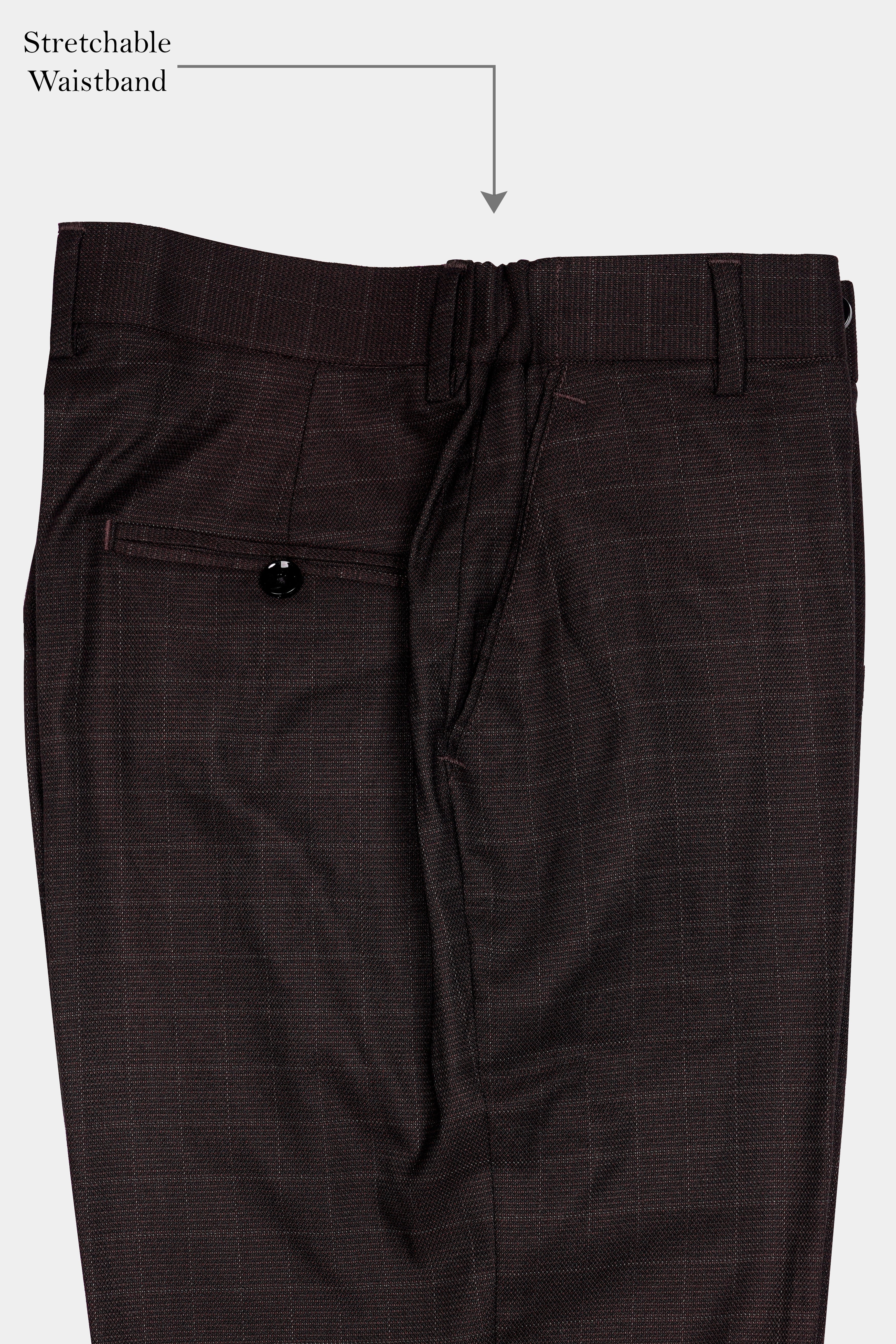 Gondola Brown Checkered Wool Rich Pant T2902-SW-28, T2902-SW-30, T2902-SW-32, T2902-SW-34, T2902-SW-36, T2902-SW-38, T2902-SW-40, T2902-SW-42, T2902-SW-44