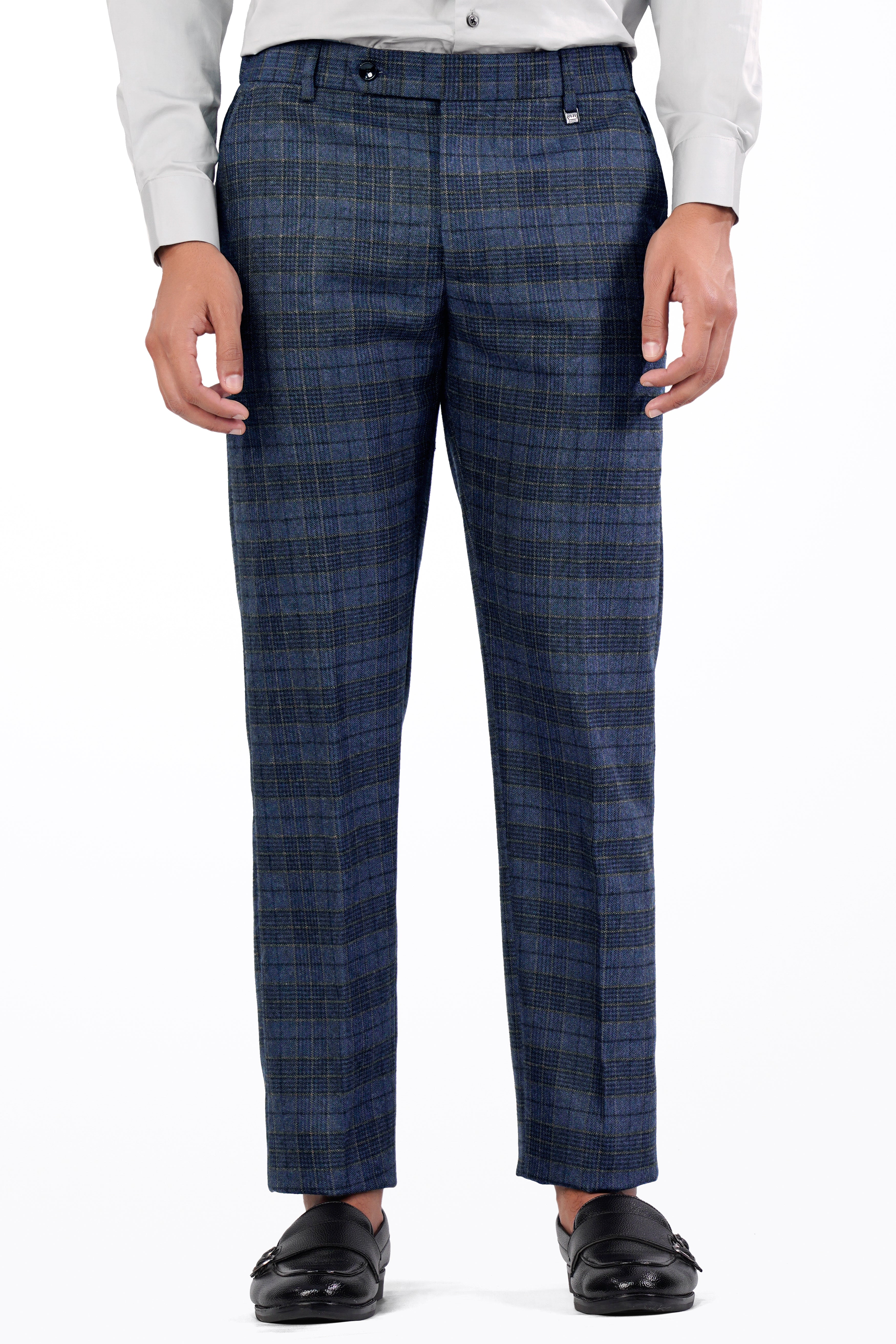 Bayoux Blue and Ironside Gray Plaid Tweed Pant T2908-SW-28, T2908-SW-30, T2908-SW-32, T2908-SW-34, T2908-SW-36, T2908-SW-38, T2908-SW-40, T2908-SW-42, T2908-SW-44