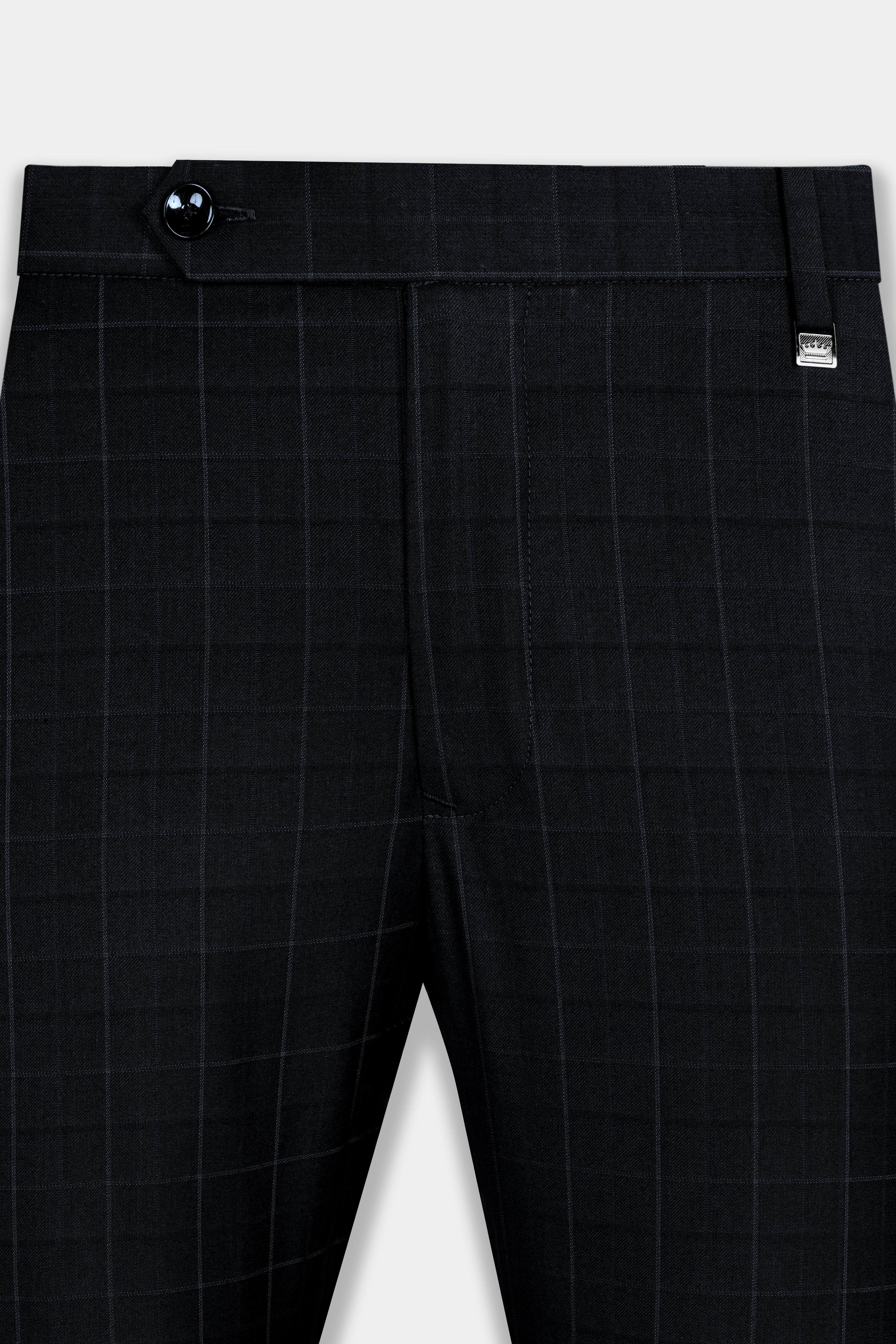Jade Black Subtle Checkered Wool Rich Pant T2909-SW-28, T2909-SW-30, T2909-SW-32, T2909-SW-34, T2909-SW-36, T2909-SW-38, T2909-SW-40, T2909-SW-42, T2909-SW-44
