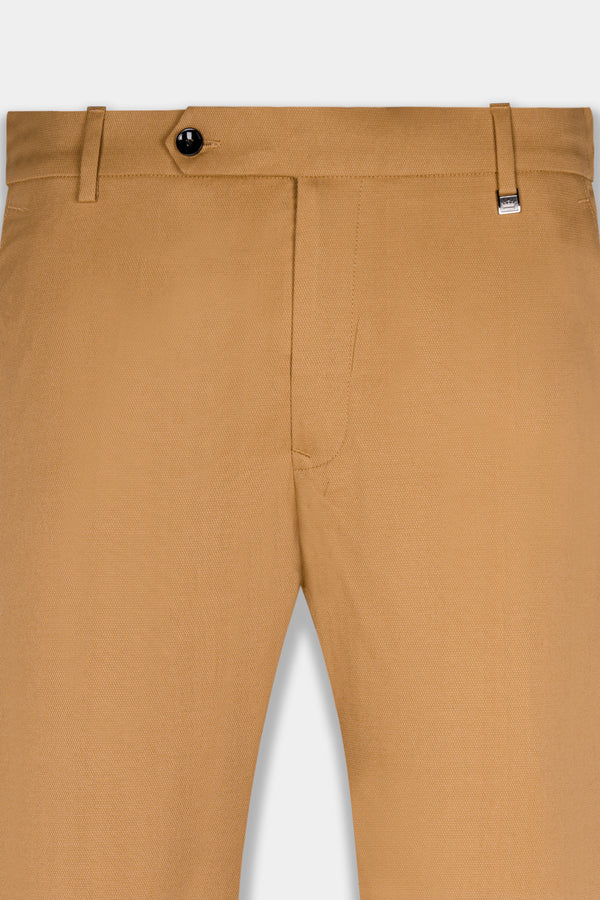 Twine Brown Dobby Textured Premium Giza Cotton Pant