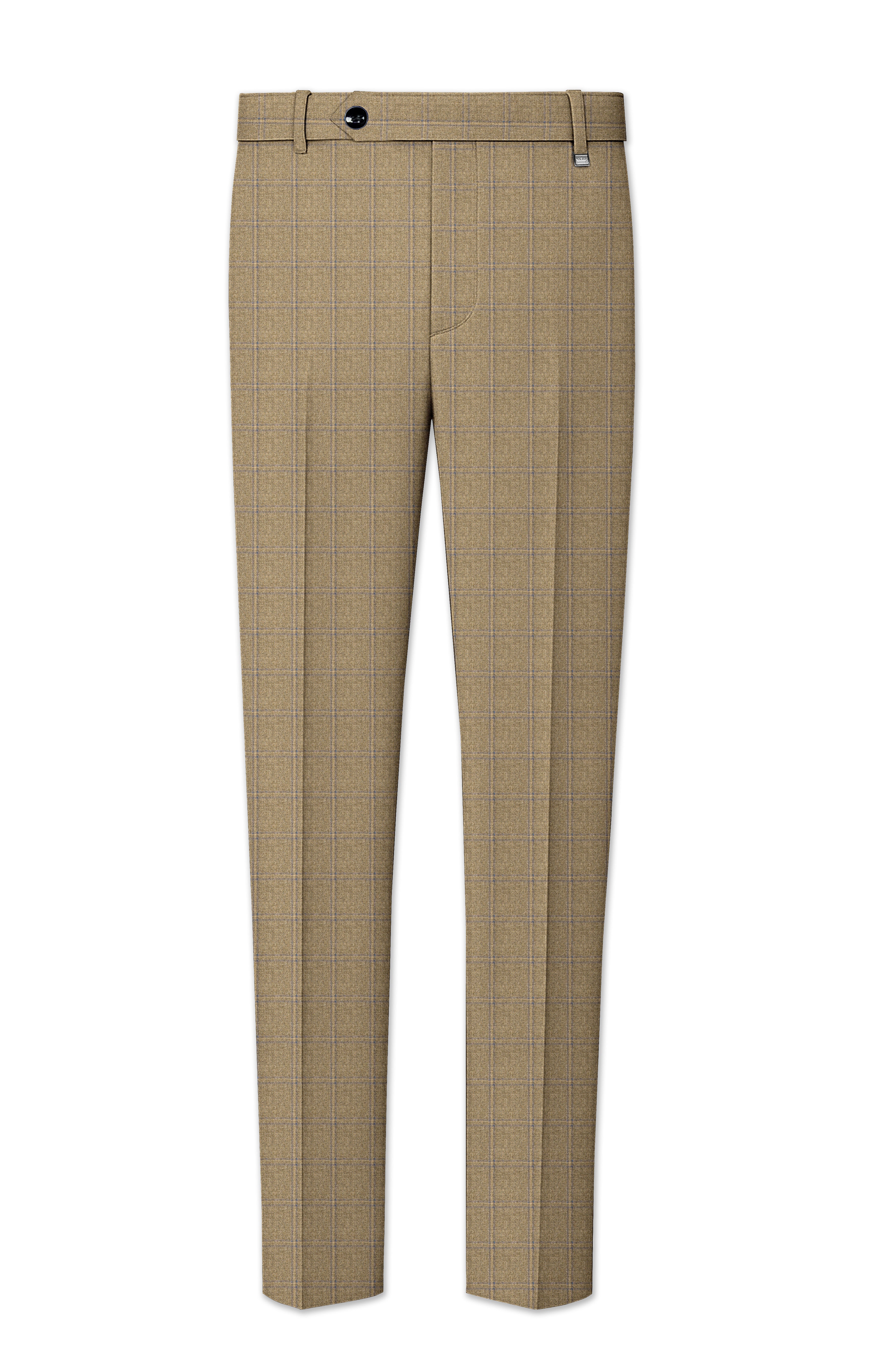 Makara Brown Checkered Stretchable Pant