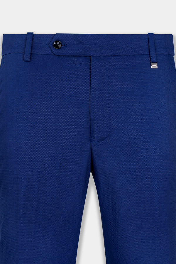 Catalina Blue Wool Rich Stretchable Pant