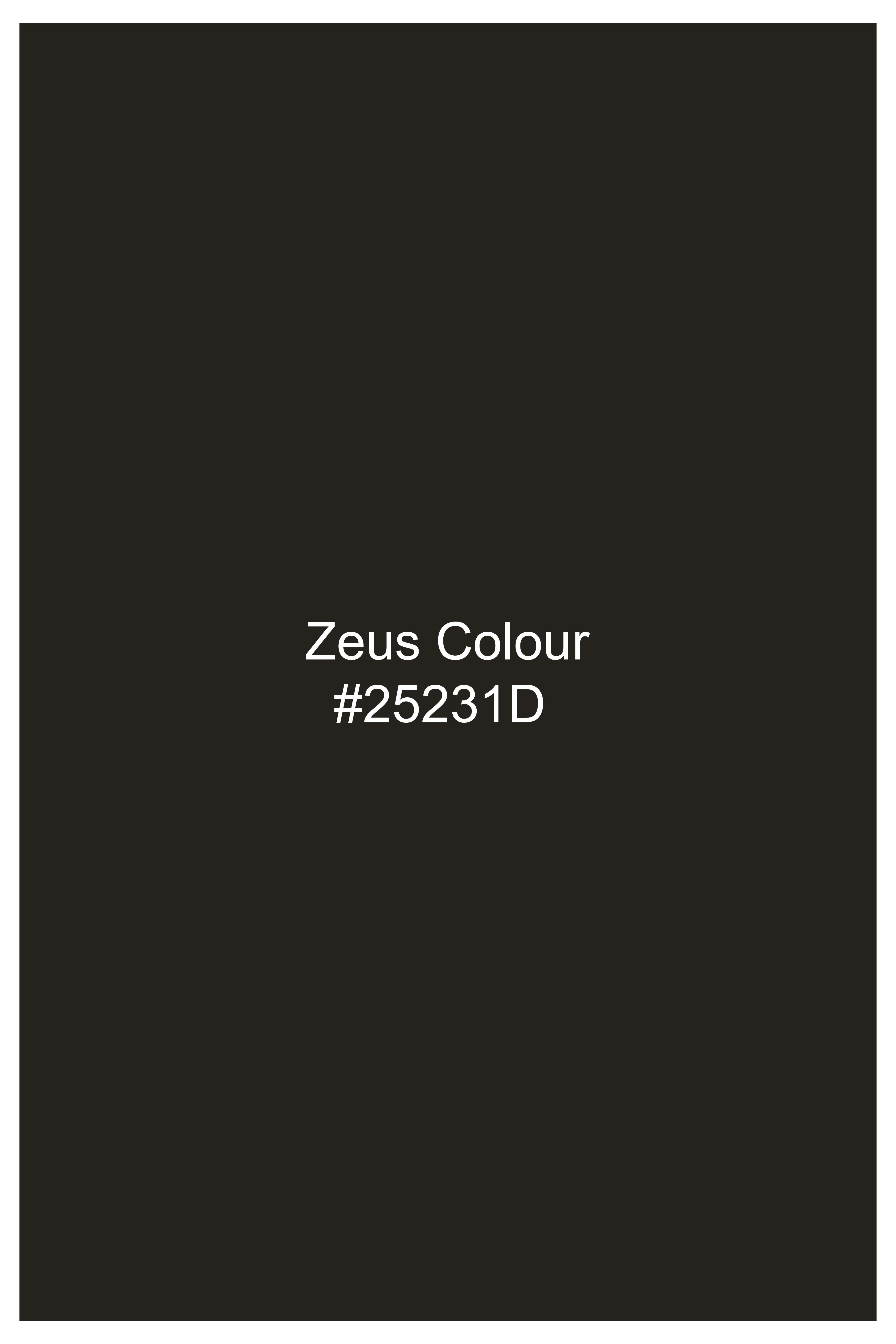 Zeus Brown Wool Rich Stretchable Pant T2952-SW-28, T2952-SW-30, T2952-SW-32, T2952-SW-34, T2952-SW-36, T2952-SW-38, T2952-SW-40, T2952-SW-42, T2952-SW-44