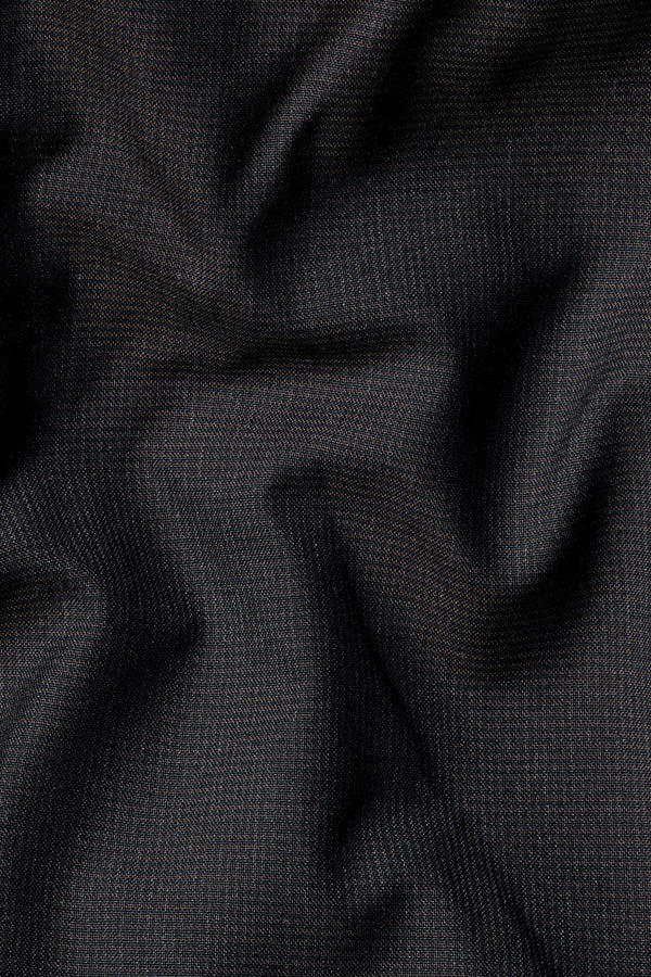 Baltic Sea Black Wool Rich Stretchable Pant