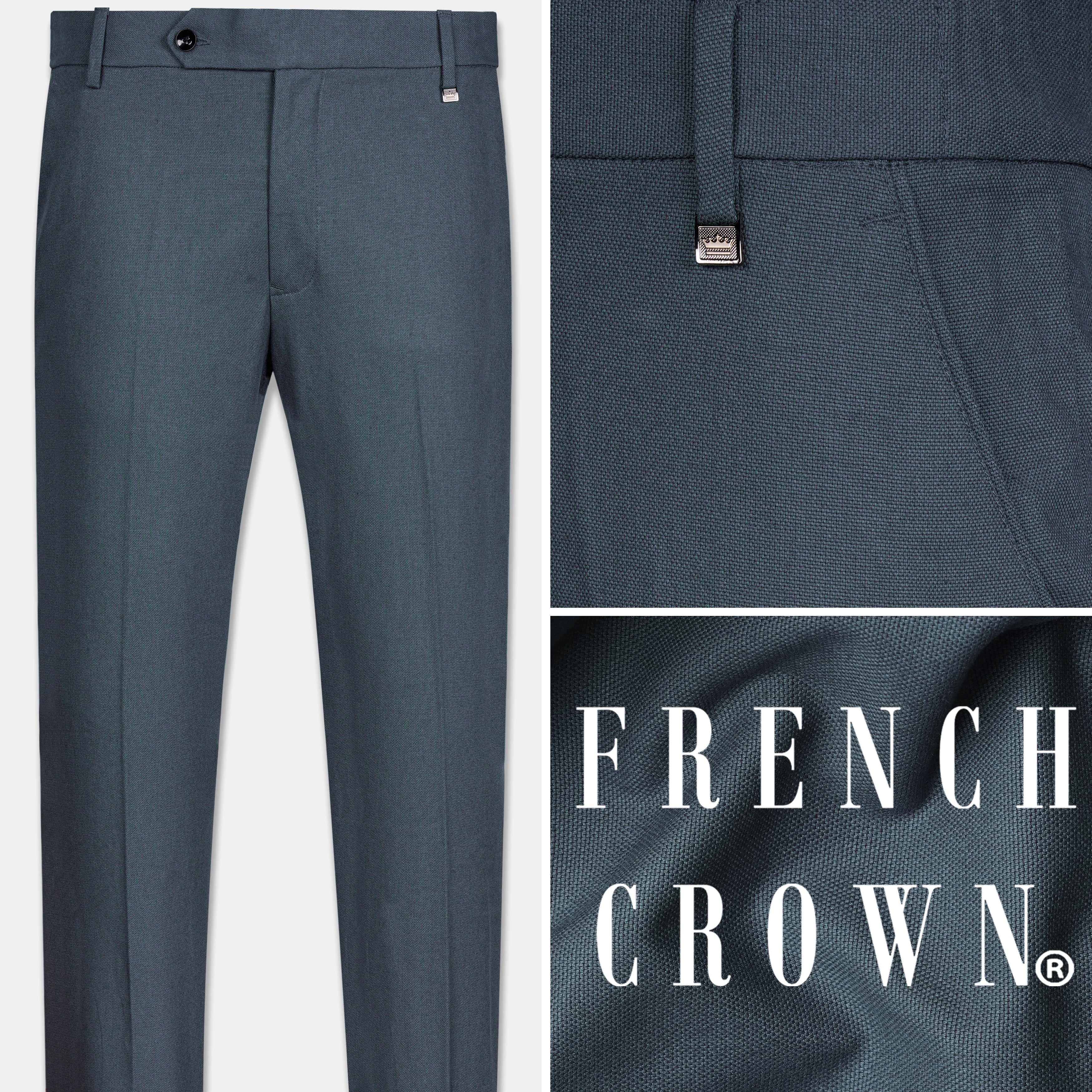 FRENCH CROWN Mens Pants | Rosewood Plaid Formal Pant - Eirinnbrennan
