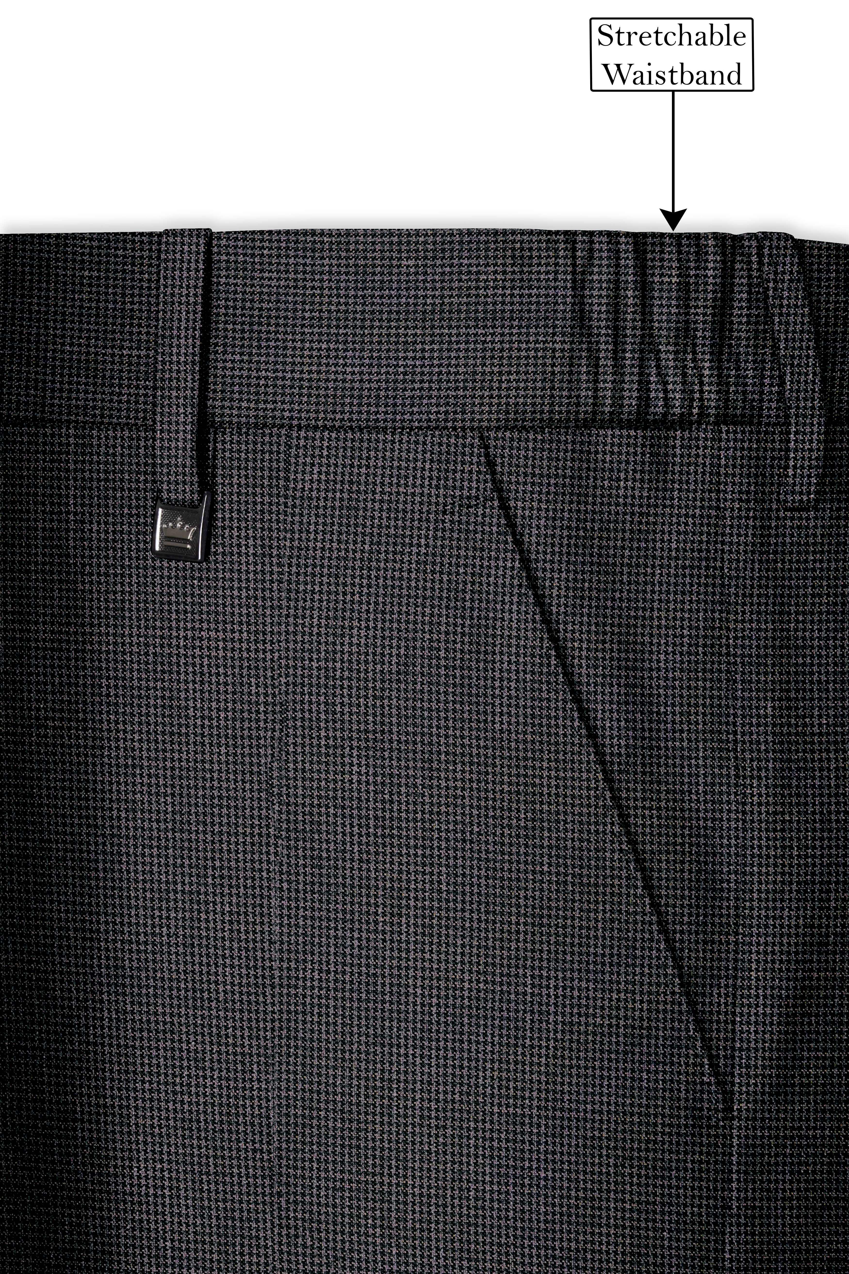 Granite-Gunmetal Gray Houndstooth Pant