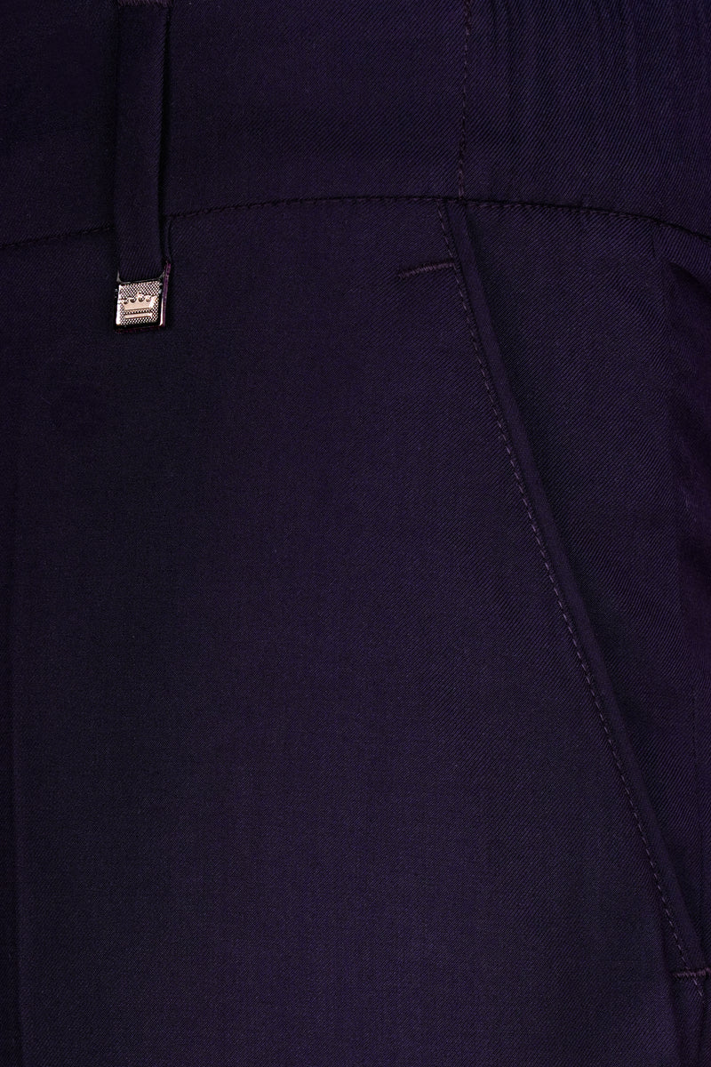 Bluish Wool Rich Pant