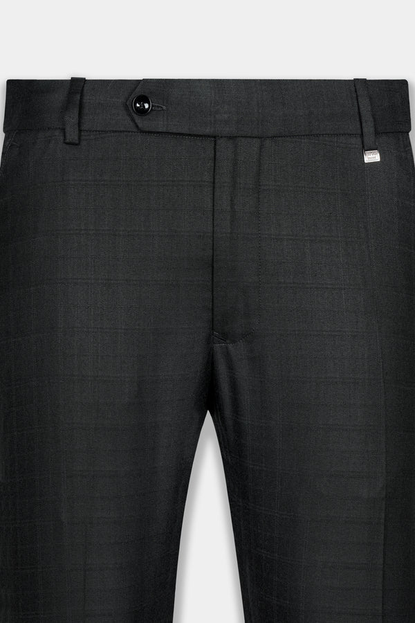 Abbey Gray Subtle Checkered Wool Rich Pant
