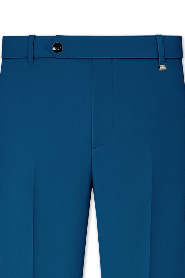 Calypso Blue Wool Rich Pant