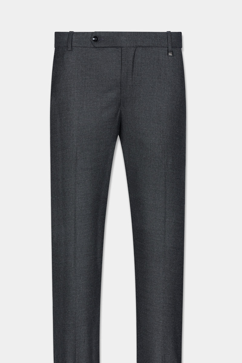 Grey Wool Blend Pants