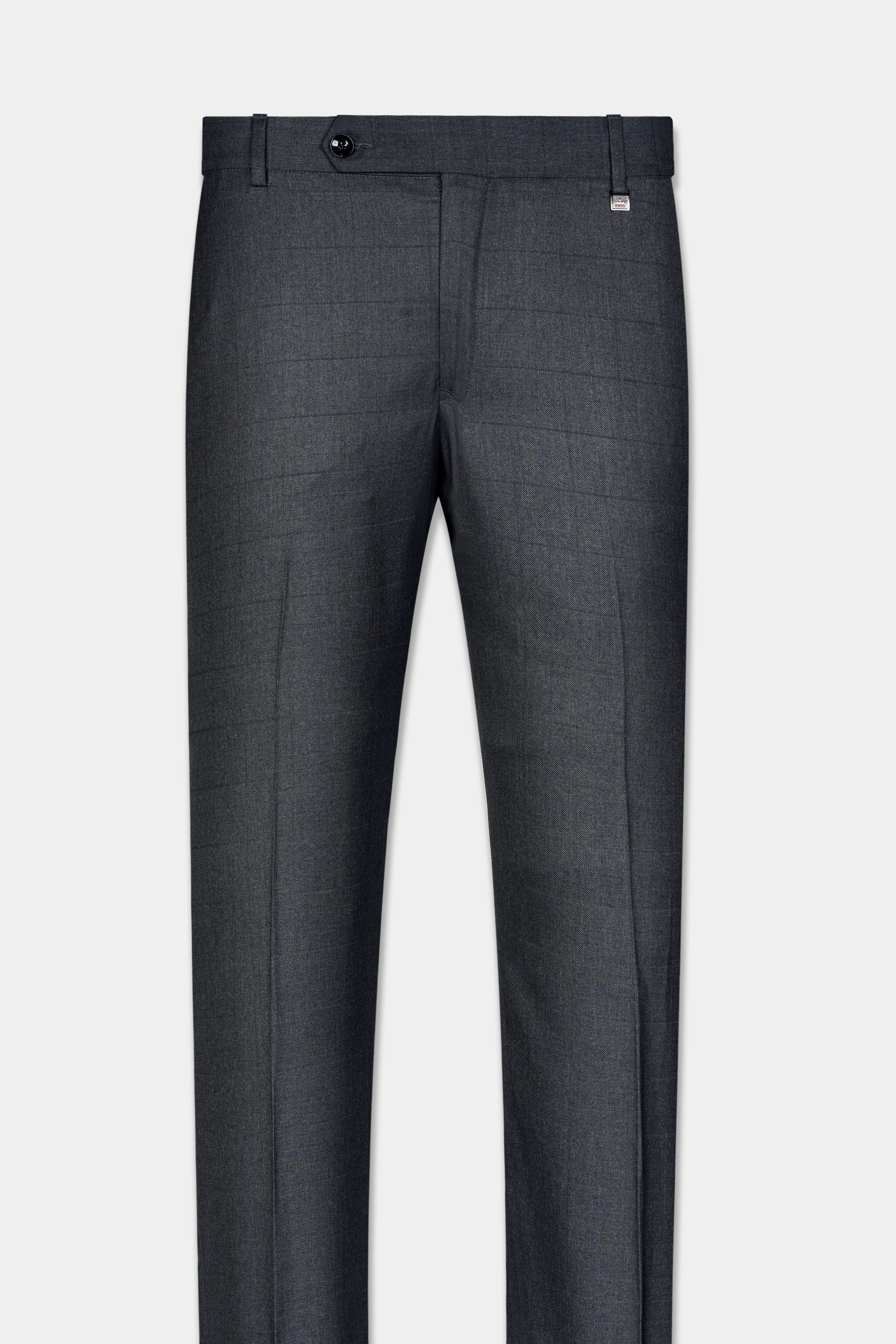 Men's Grey Heritage Check Slim Taper Trouser | Ben Sherman