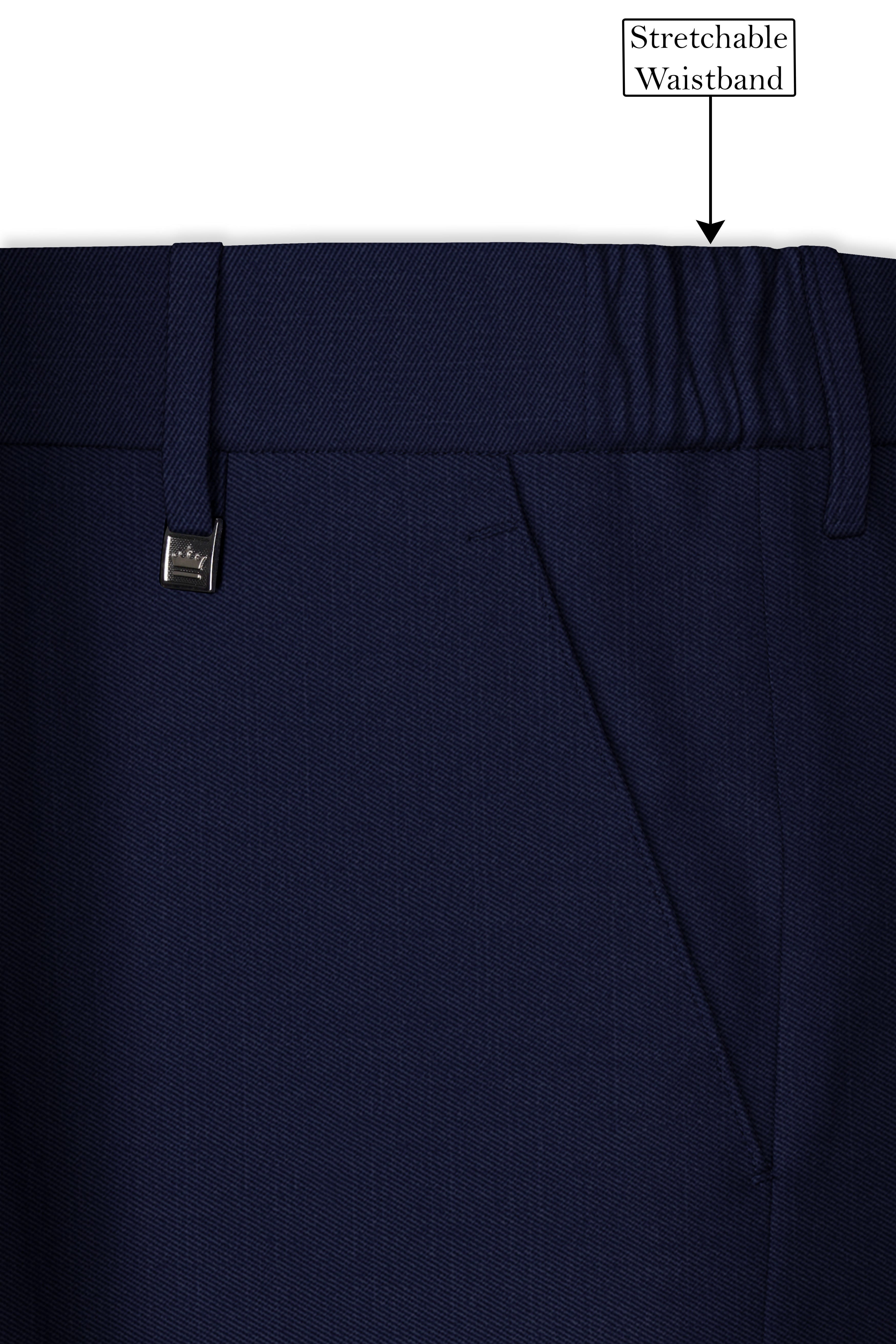 Cloud Burst Blue Wool Rich Pant