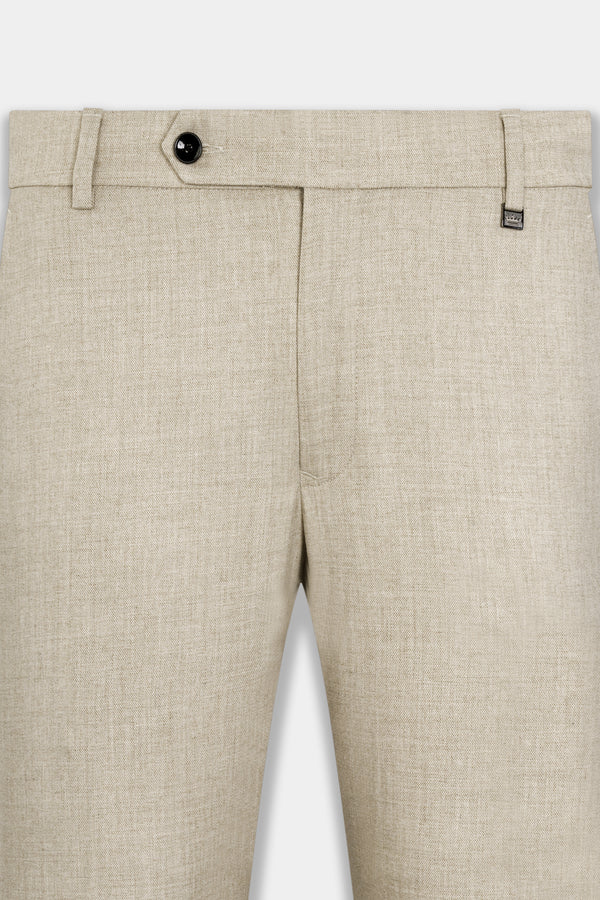 Oyster Cream Luxurious Linen Pant