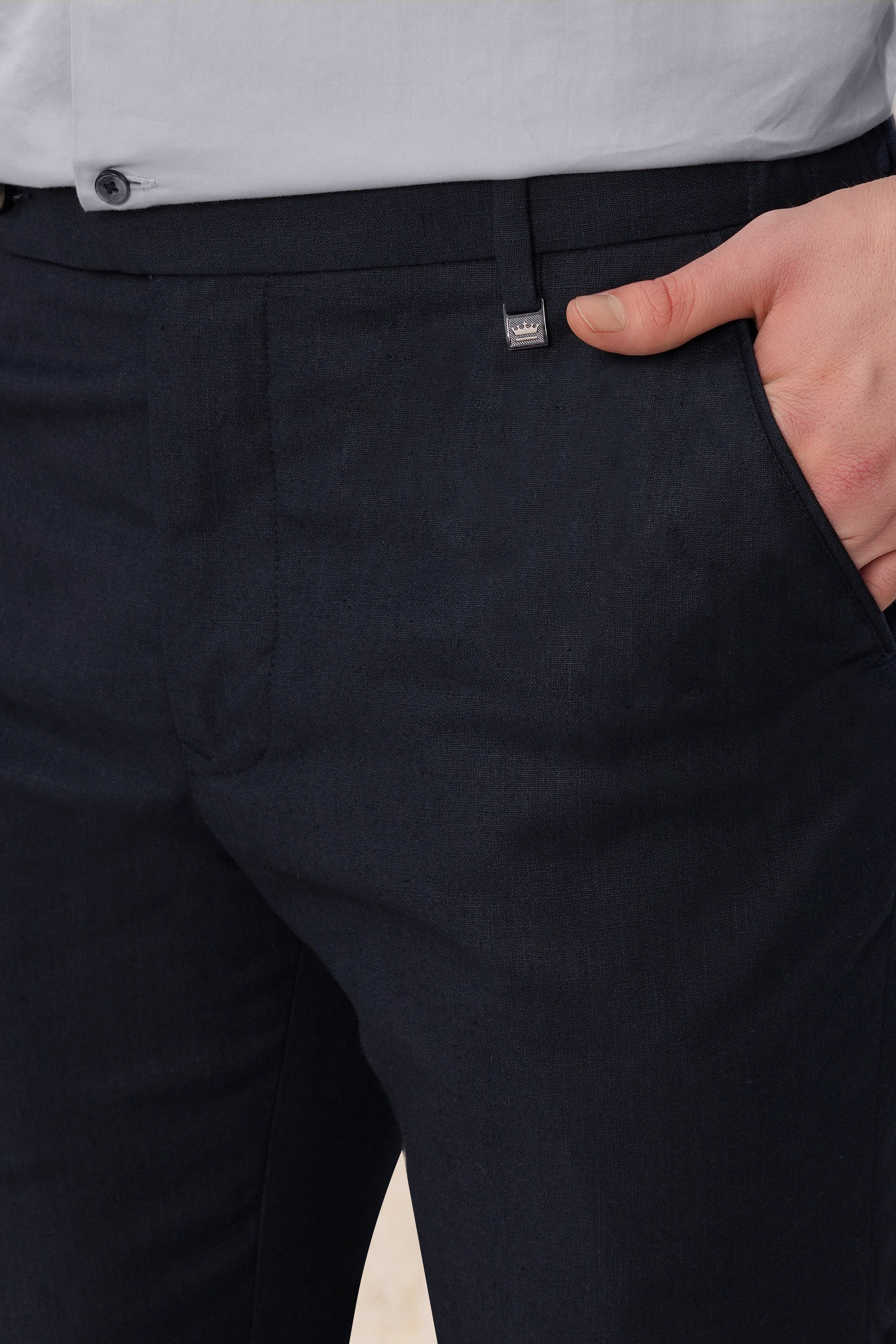 Cinder Blue Premium Cotton Stretchable Waistband Pant