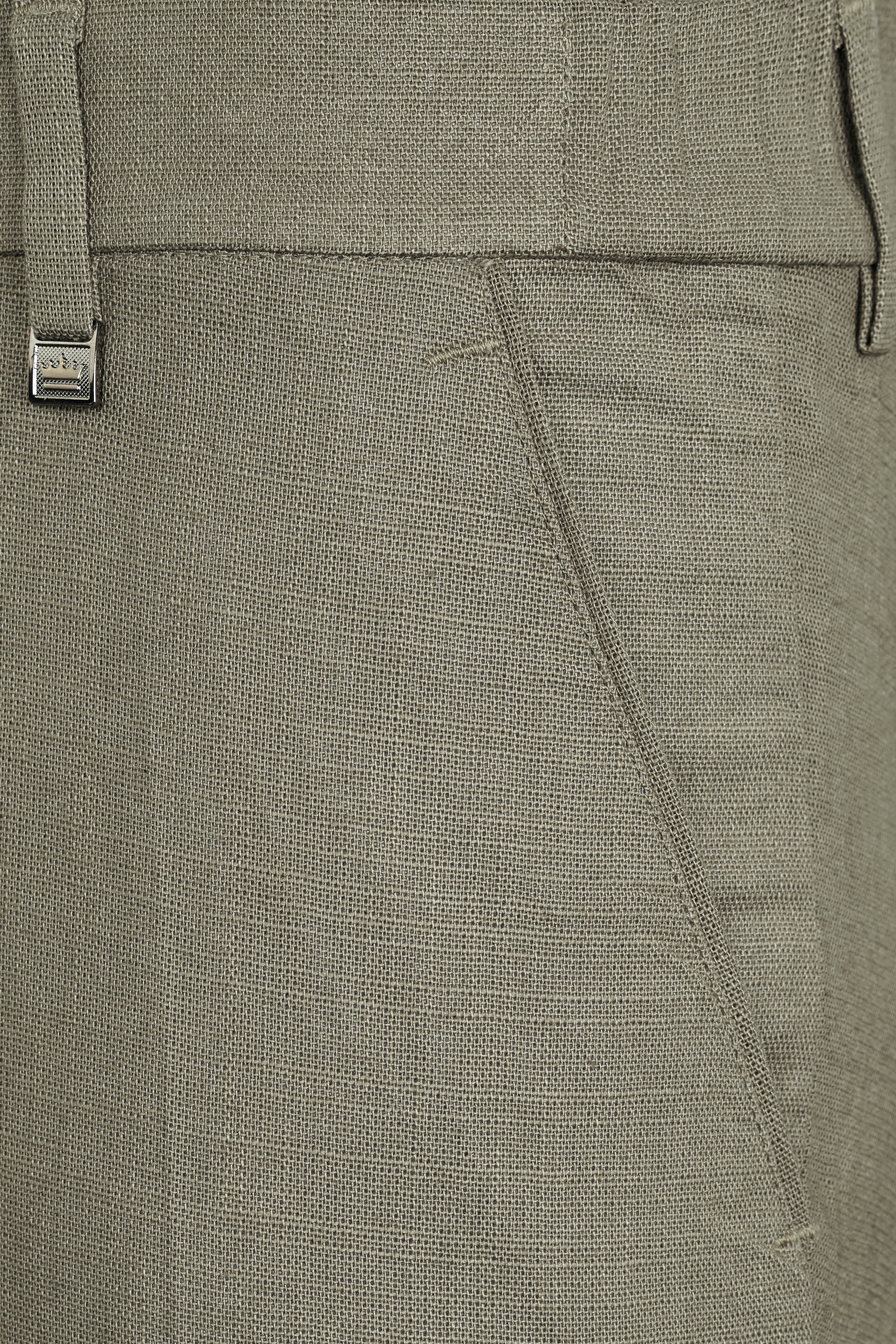 Lemon Grass Green Textured Premium Cotton Pant For Men