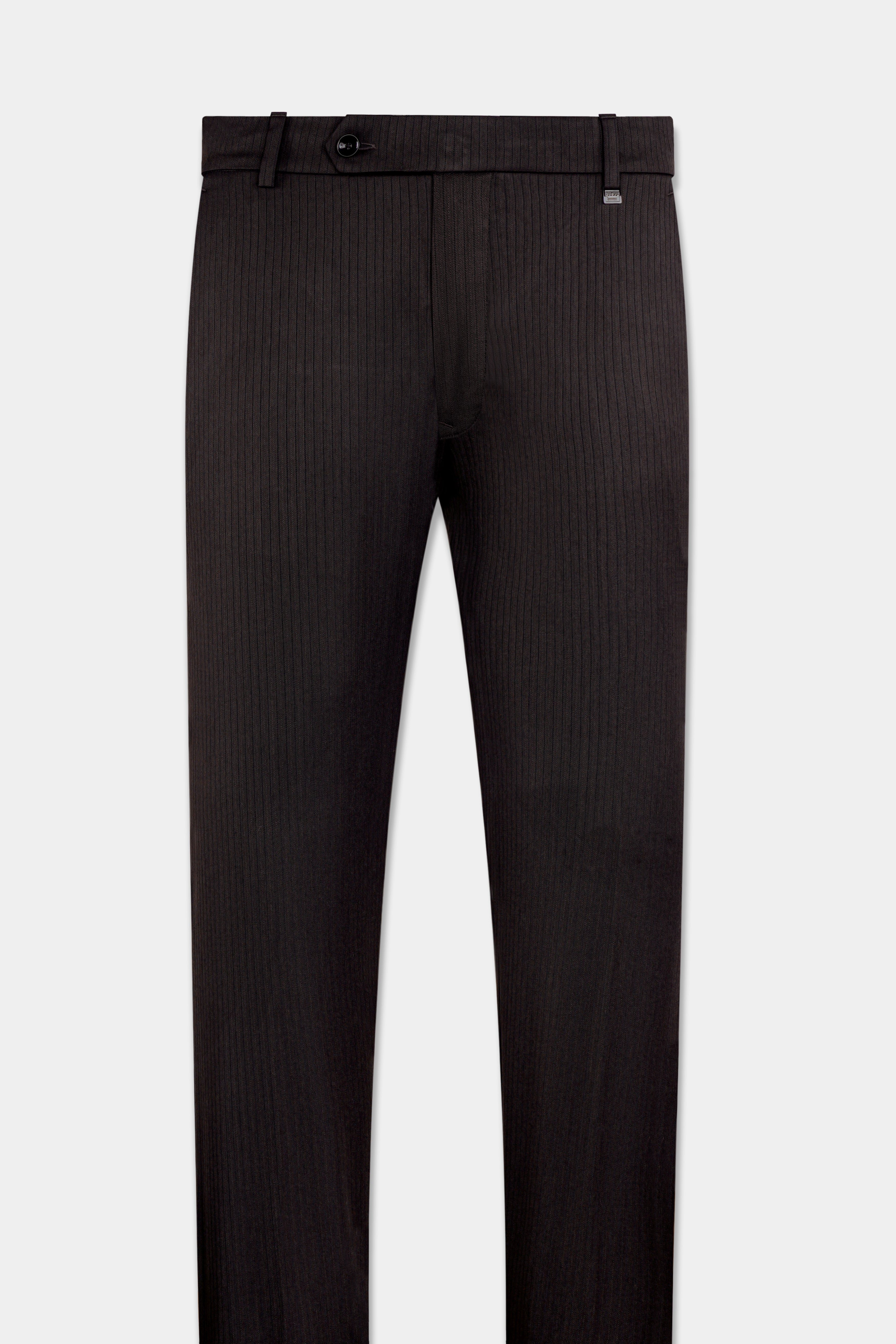 Buy Black Popcorn Textured Straight Fit Pant - Tistabene