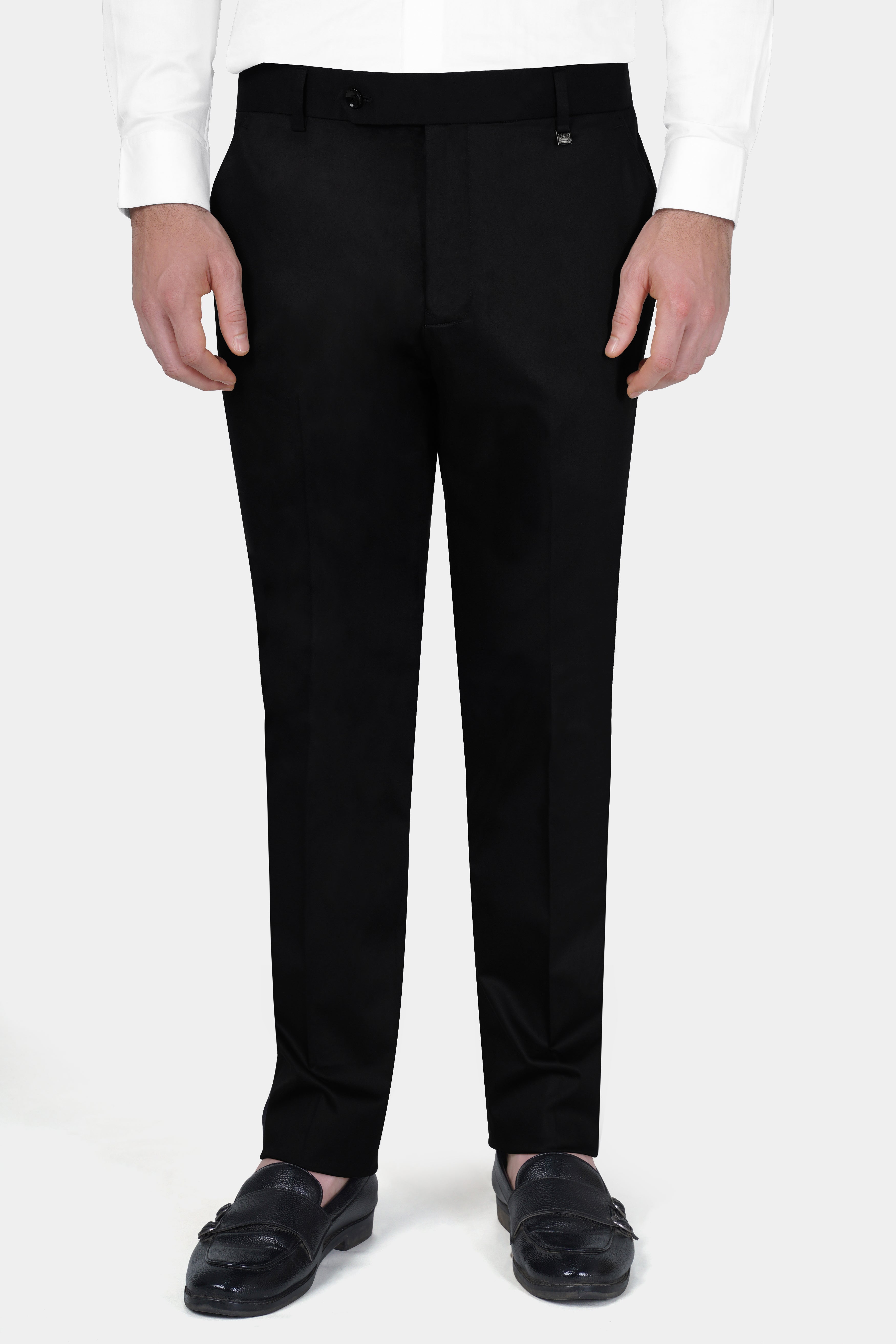 Jade Black Wool Rich Pant