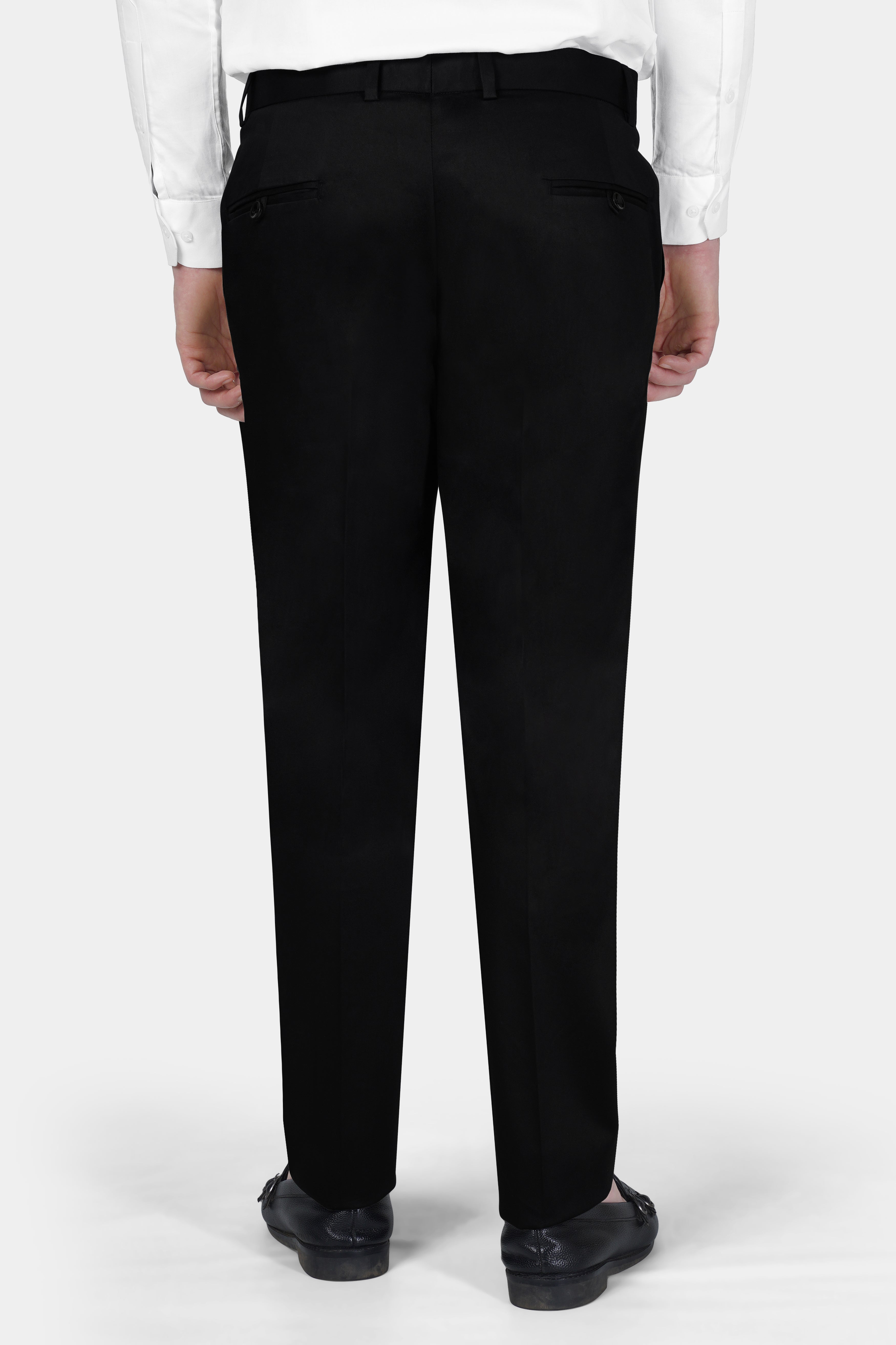 Jade Black Wool Rich Pant