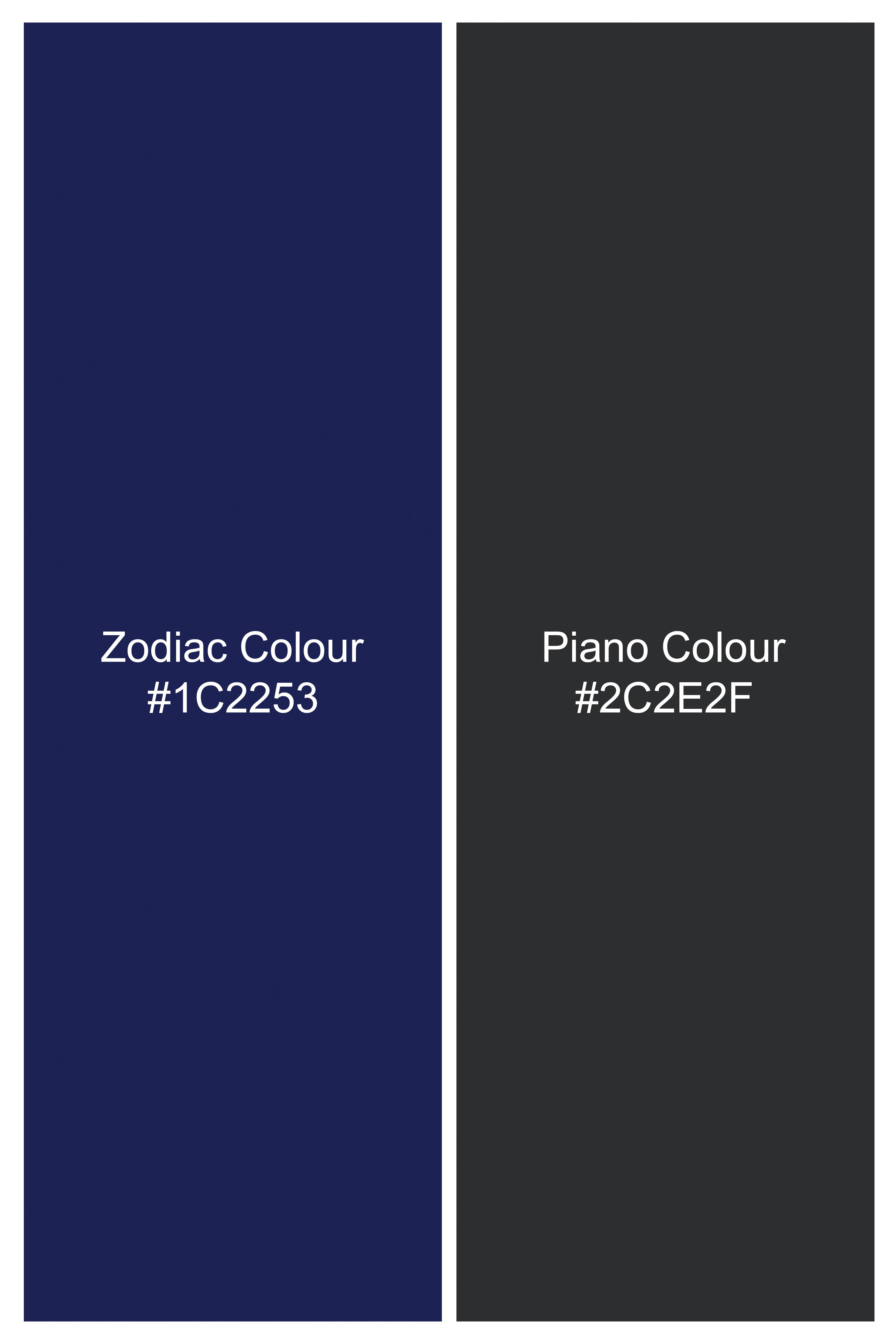 Zodiac Blue and Piano Green Plaid Tweed Pant