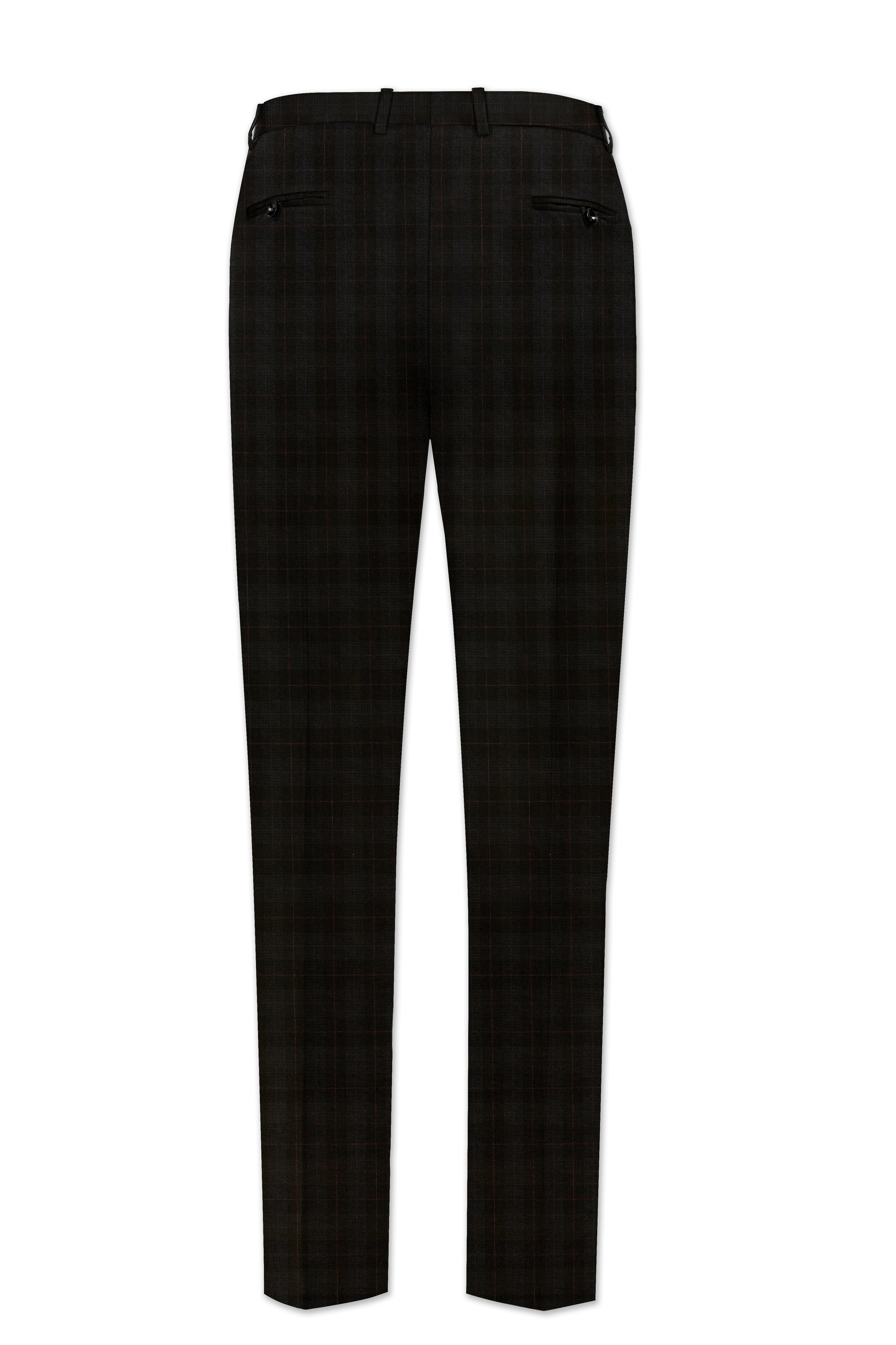 Onyx Black Subtle Plaid Woolrich Pant