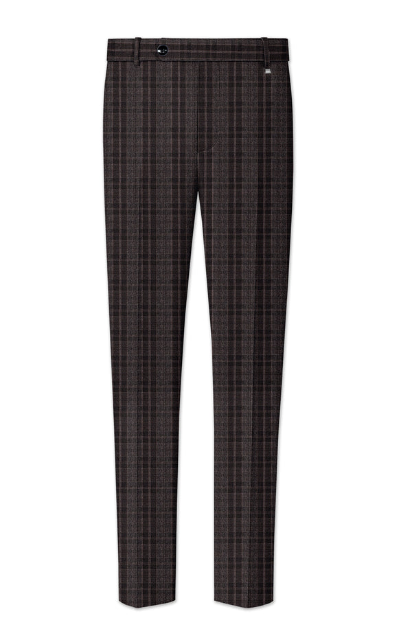 Thunder Brown Plaid Tweed Pant