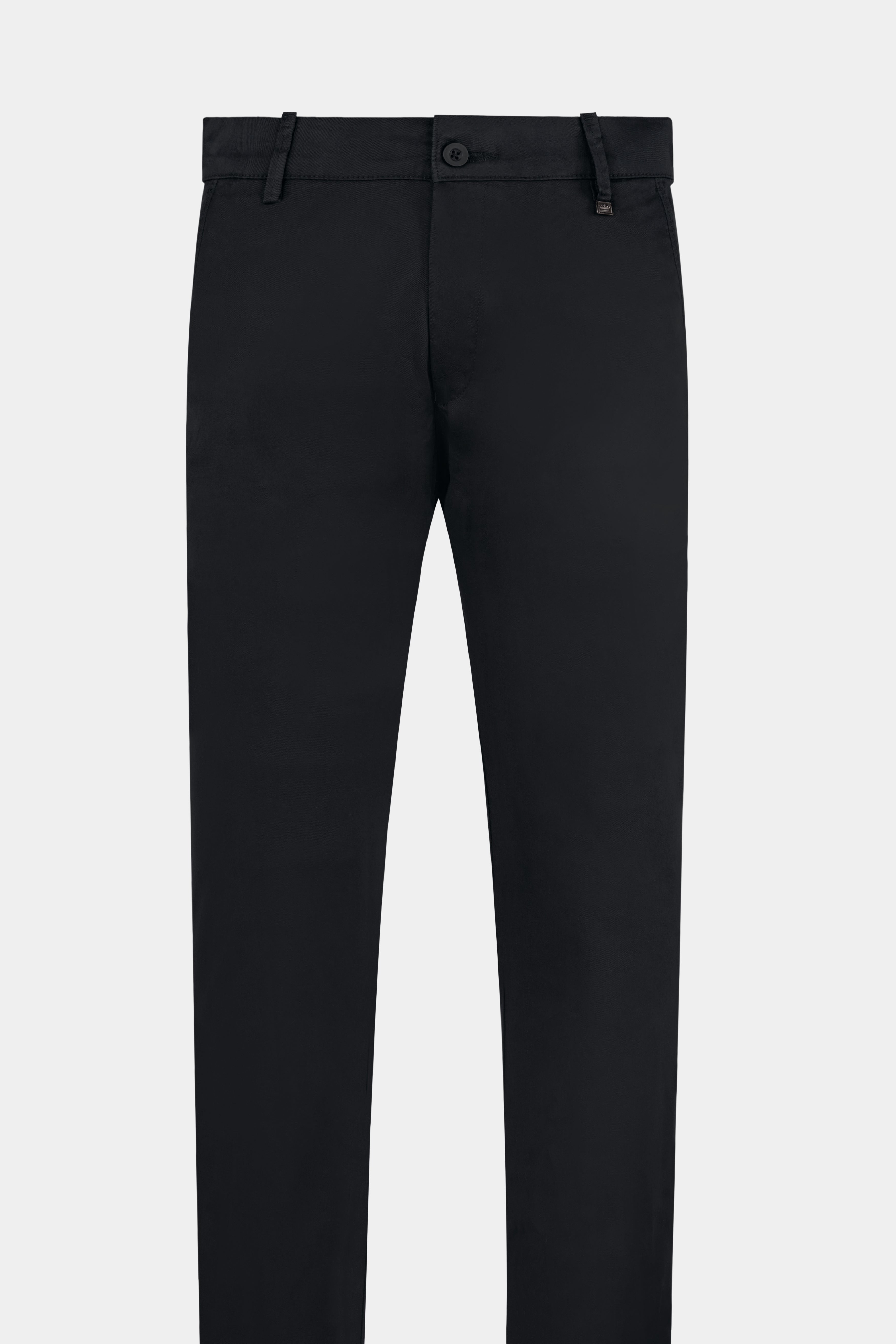 Jade Black Plain-Solid Premium Cotton Pant For Men.