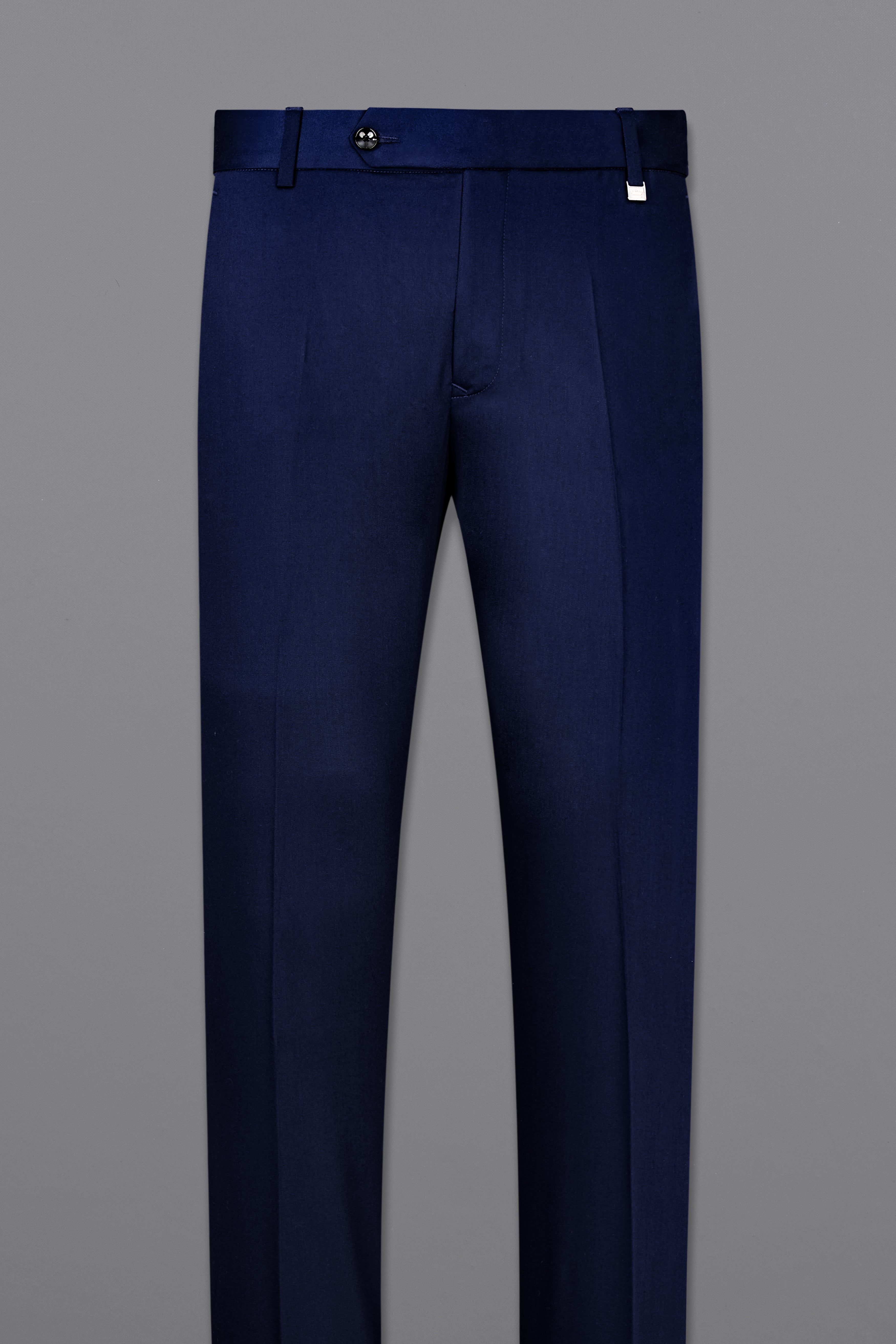 Three Piece Dark Blue Solid Formal Suit - Cabbot