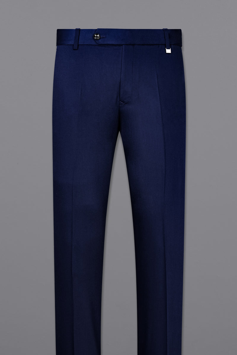 SPACE BLUE SUBTLE SHEEN TRAVELER TROUSER