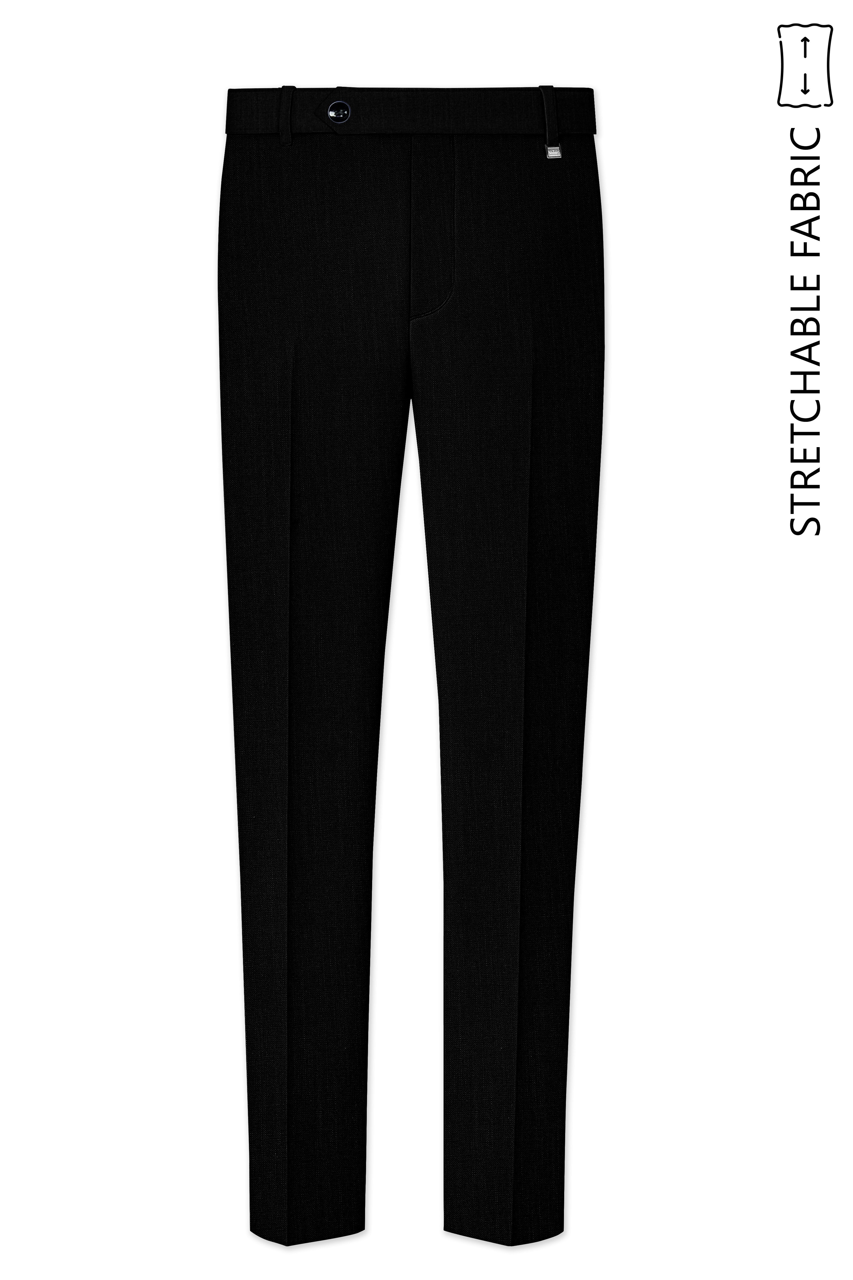 Jade Black Linen Performance Pant