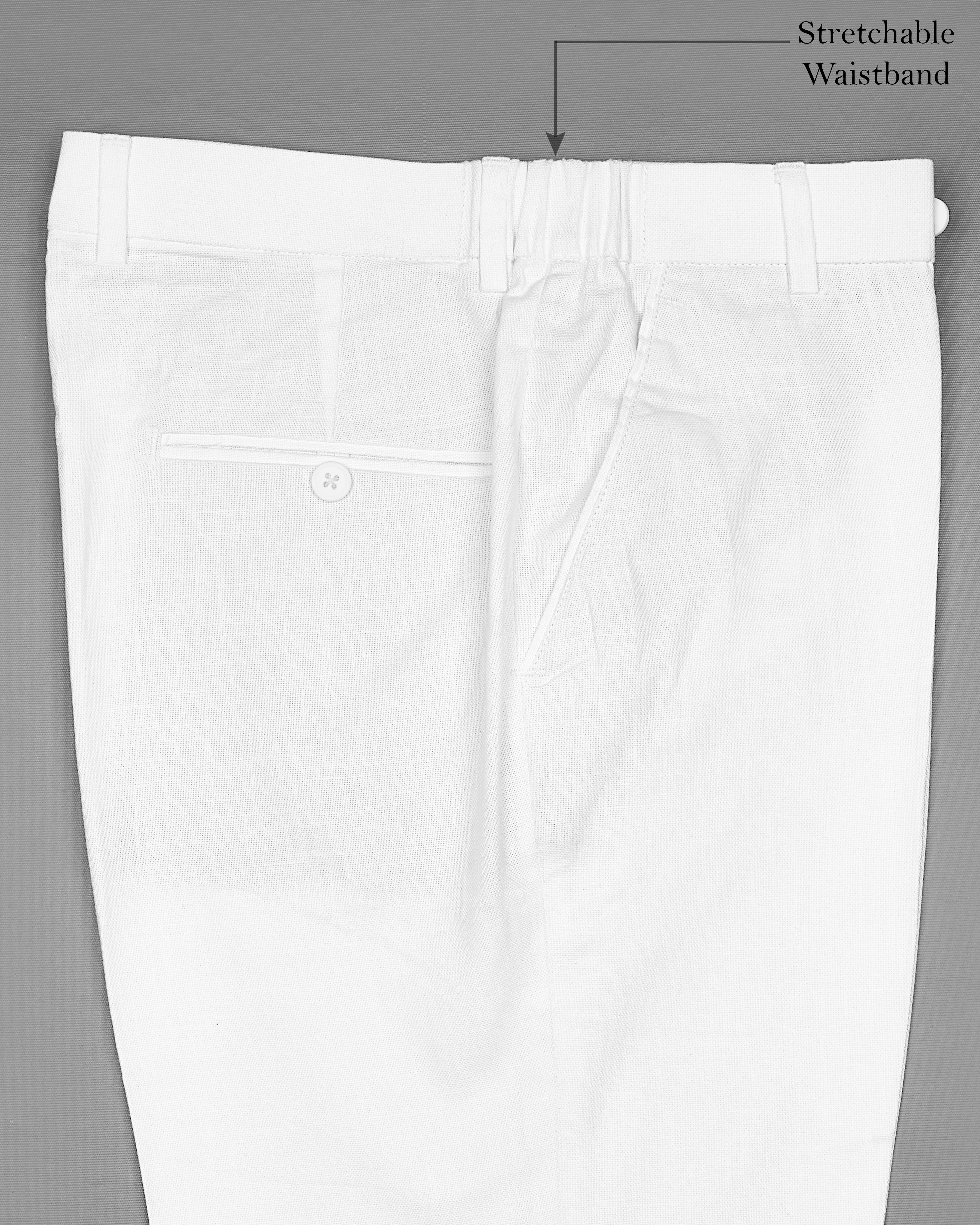 Bright White Linen Performance Pant