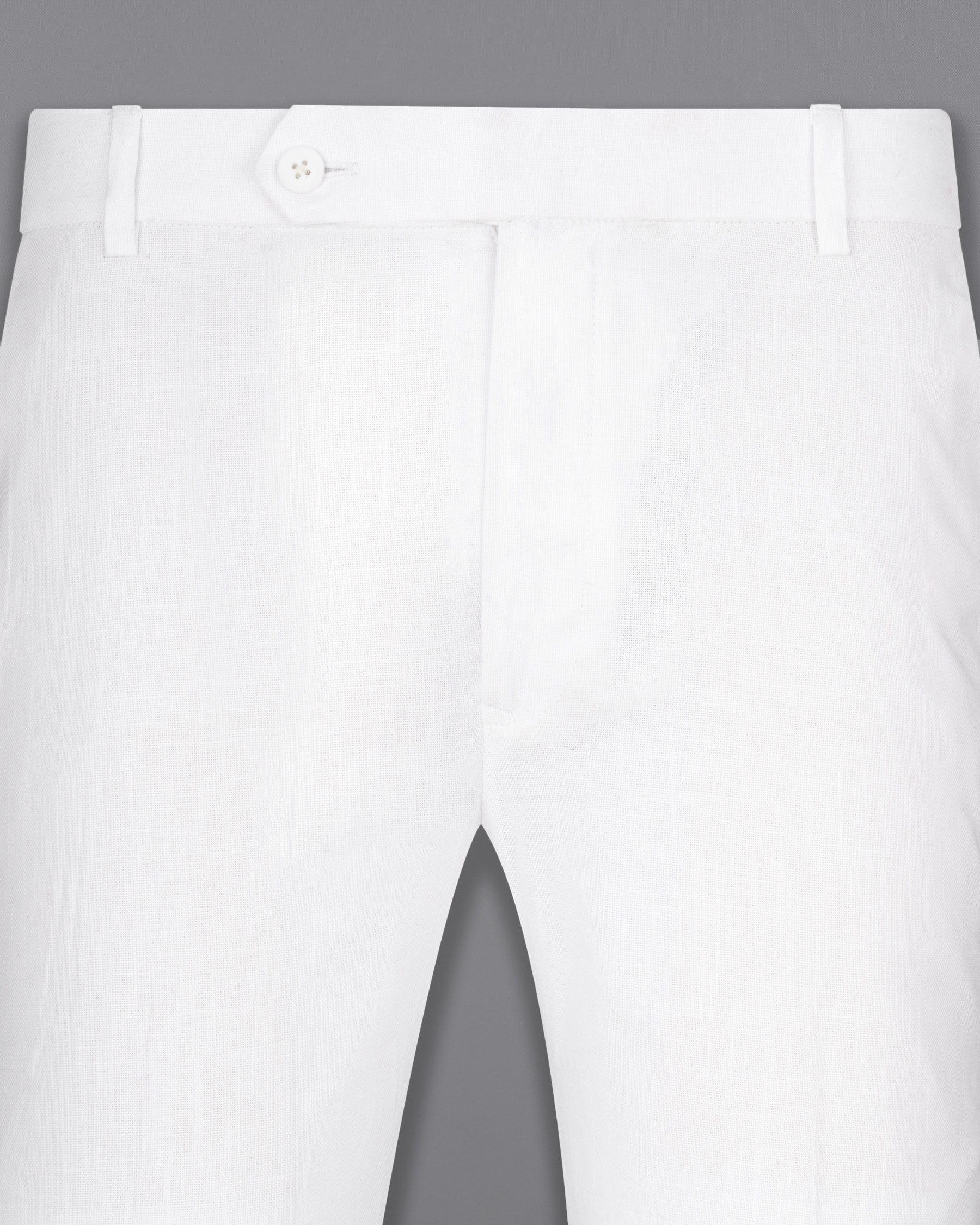 Bright White Linen Performance Pant