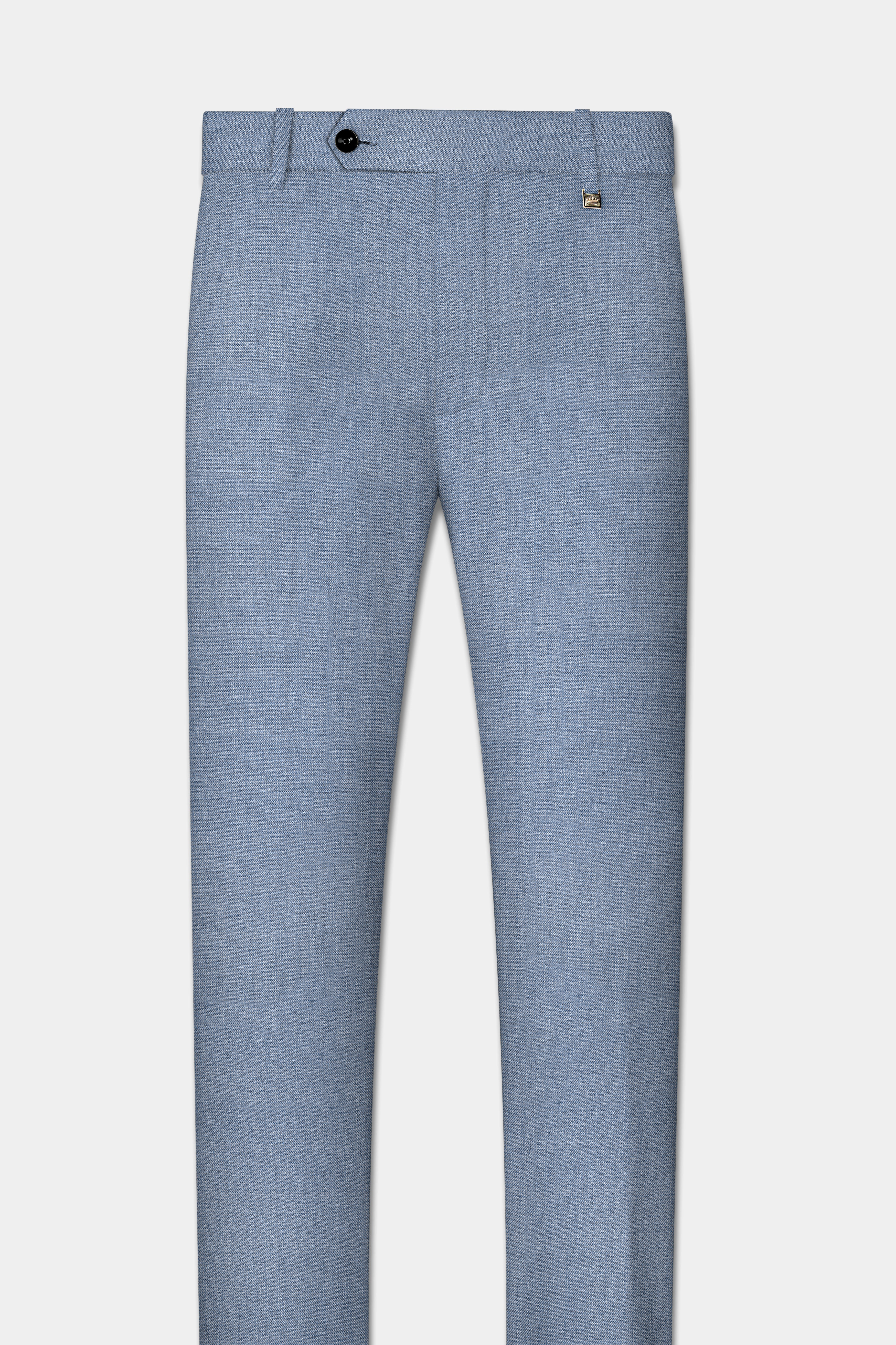 Buy Blue Grey Plaid Formal Pants For Men Online In India