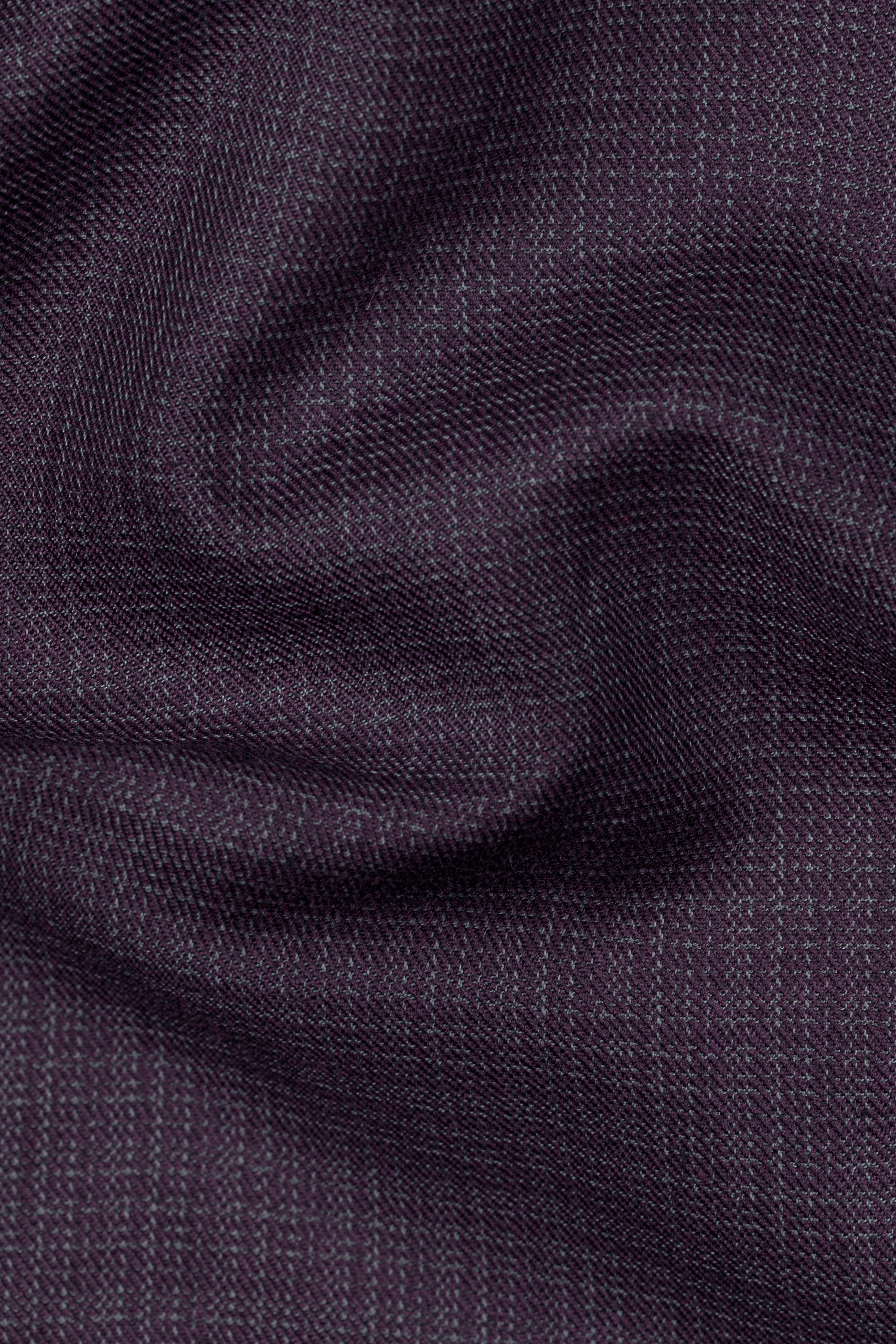 Blackcurrant Textured Wool Rich Pant