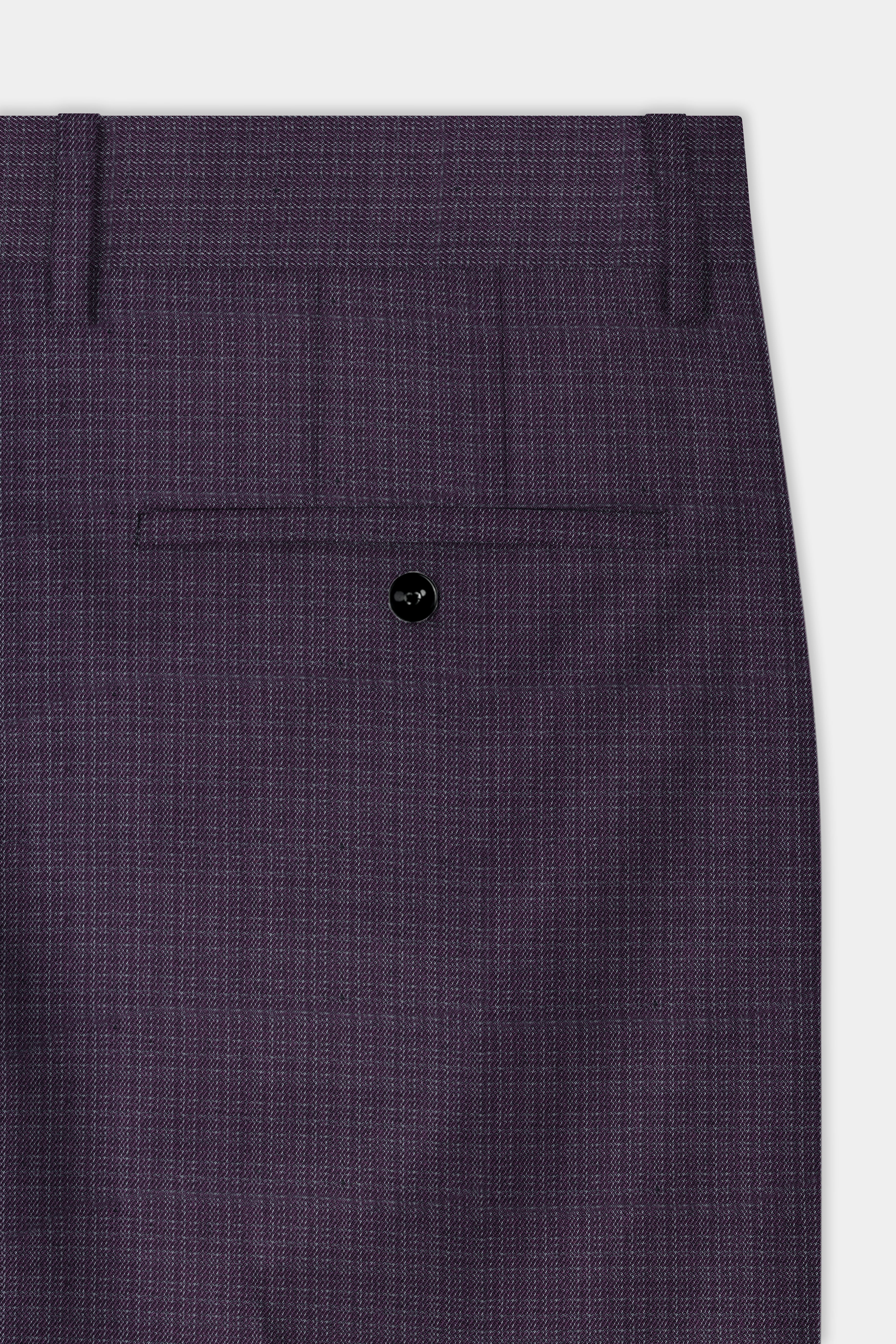 Blackcurrant Textured Wool Rich Pant