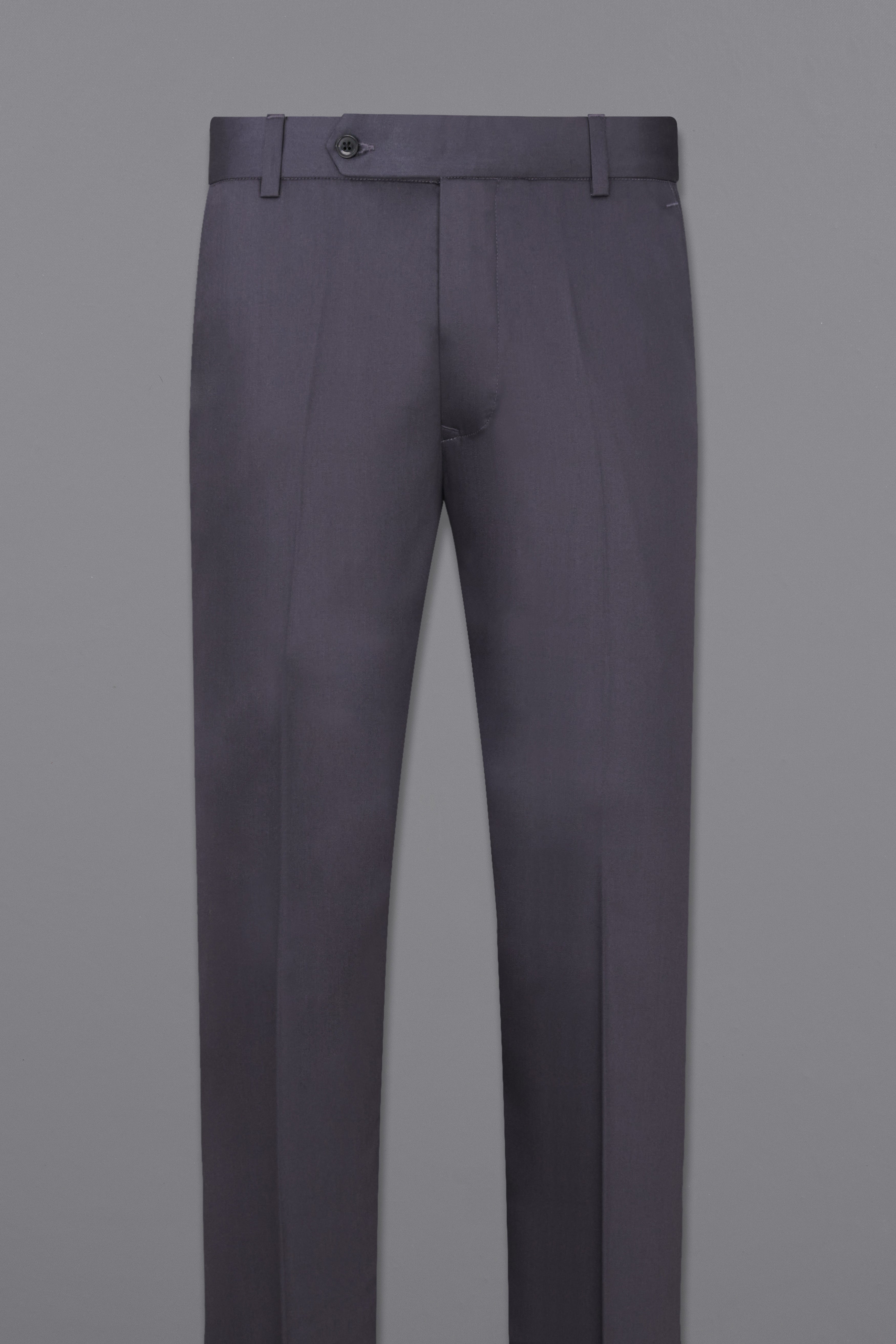 Mid Grey Subtle Sheen Wool Blend Pant