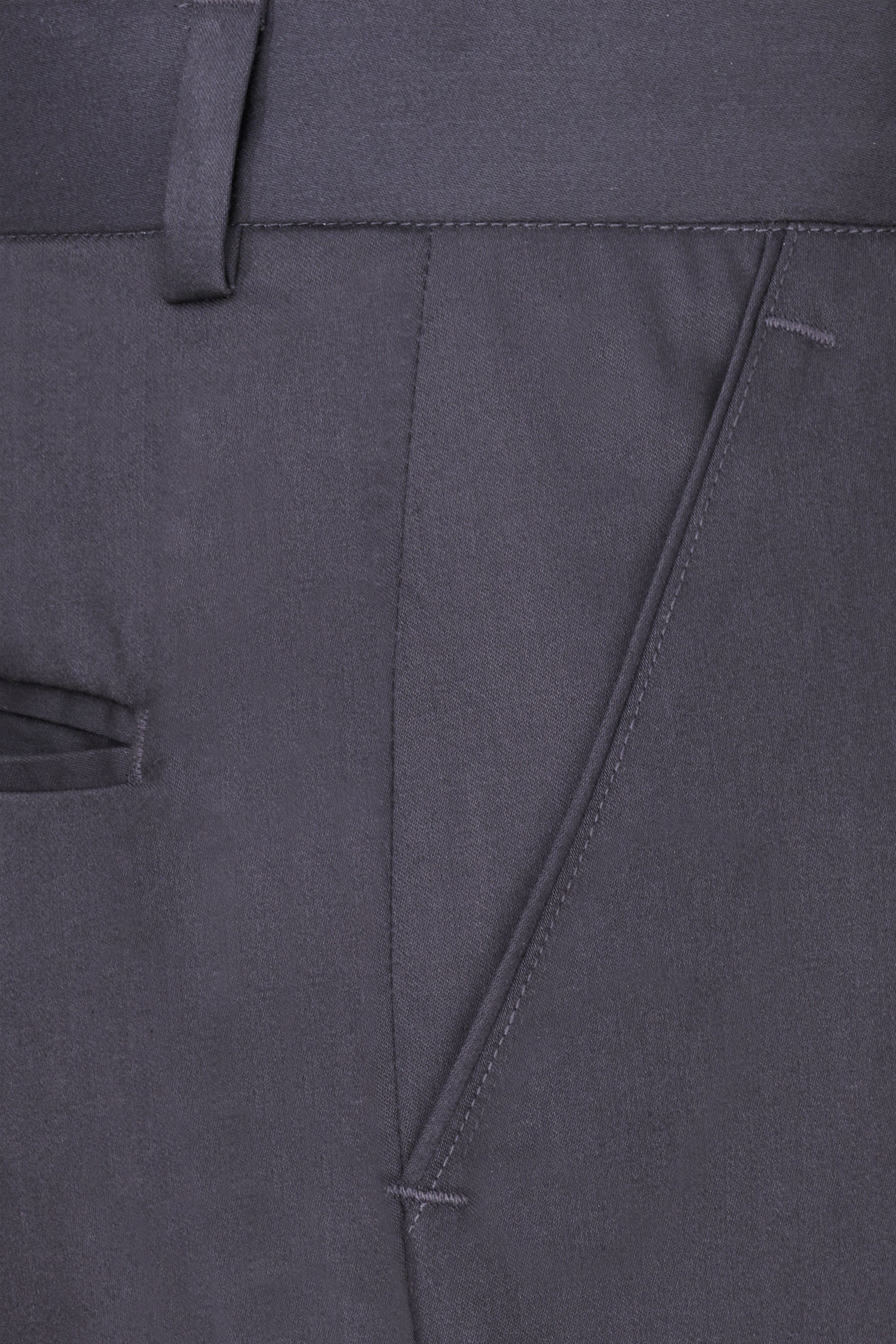 Mid Grey Subtle Sheen Wool Blend Pant