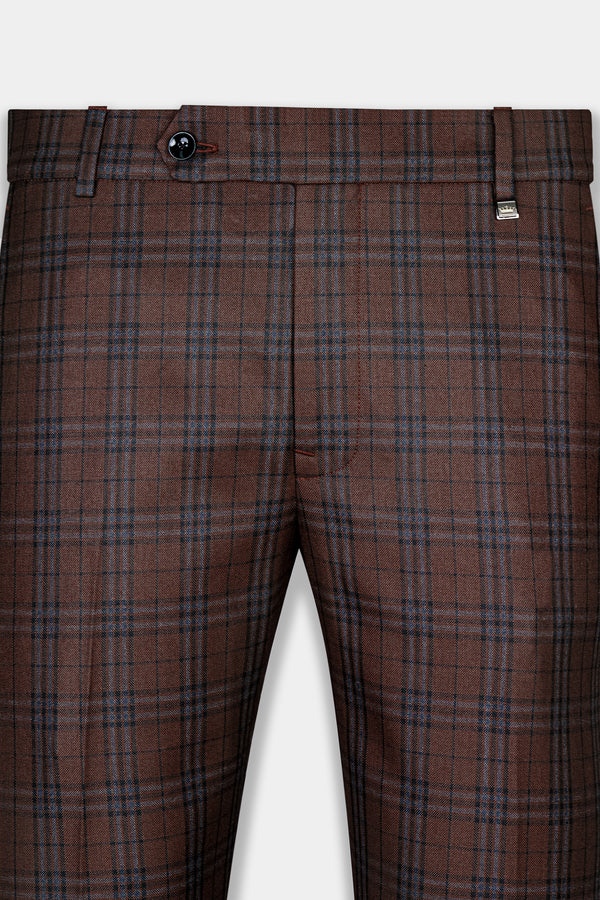 Gingerbread Plaid Wool blend Pant